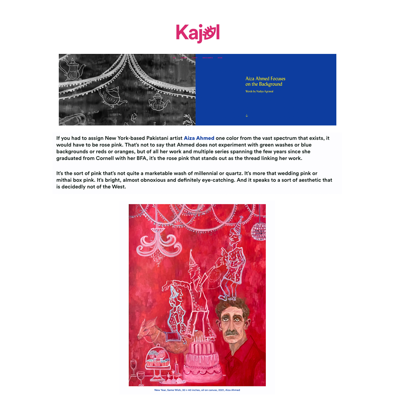 Aiza Ahmed Focuses on the Background