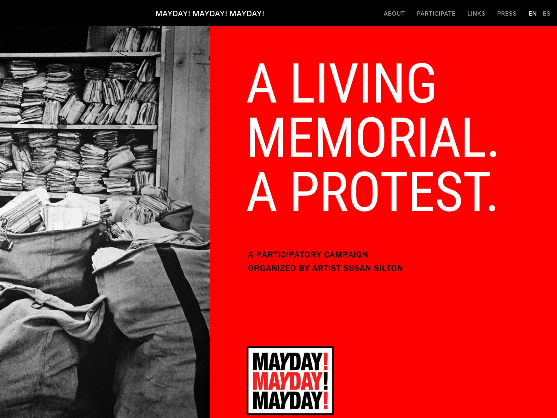 MAYDAY! MAYDAY! MAYDAY!  Designing a Digital Memorial and National Mail Campaign During COVID-19