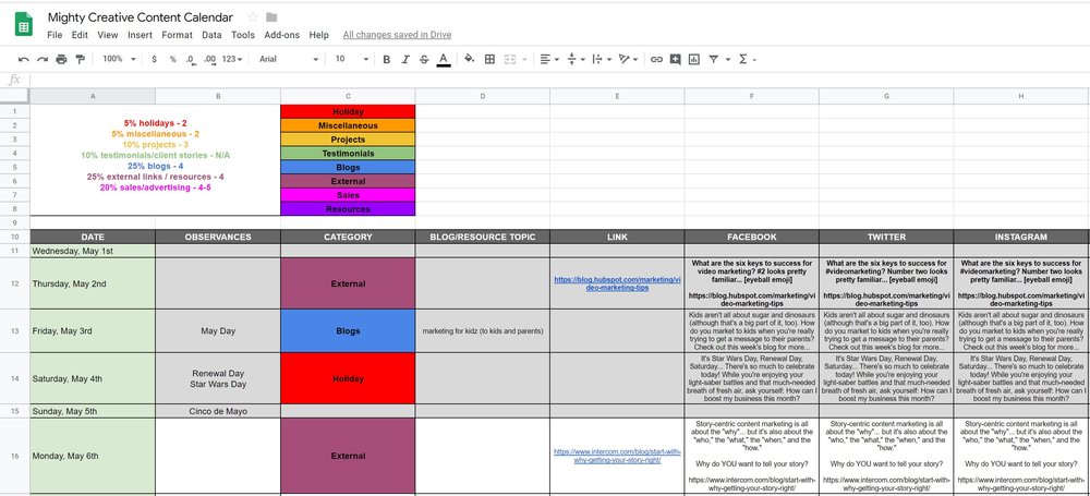 More About Editorial Calendar