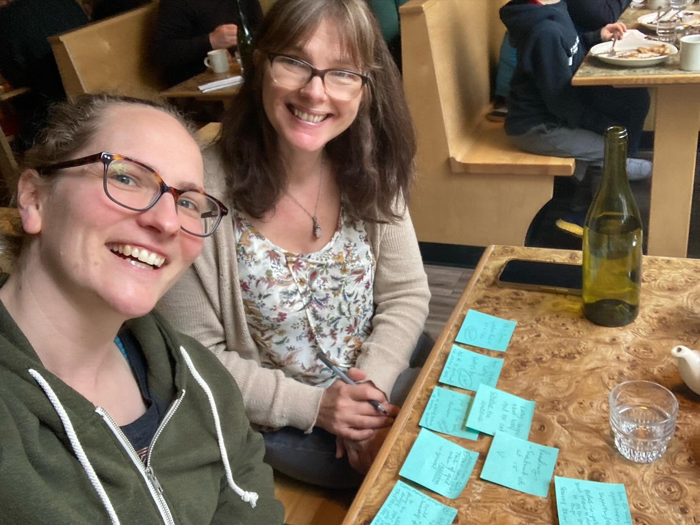 Ever wonder what it&rsquo;s like to plan a book launch? It&rsquo;s FUN! @anneliese_kamola_author and I ate a fantastic brunch, figured out what themes we wanted to focus on, what readings I wanted to do, and generally got ourselves stoked for my US l