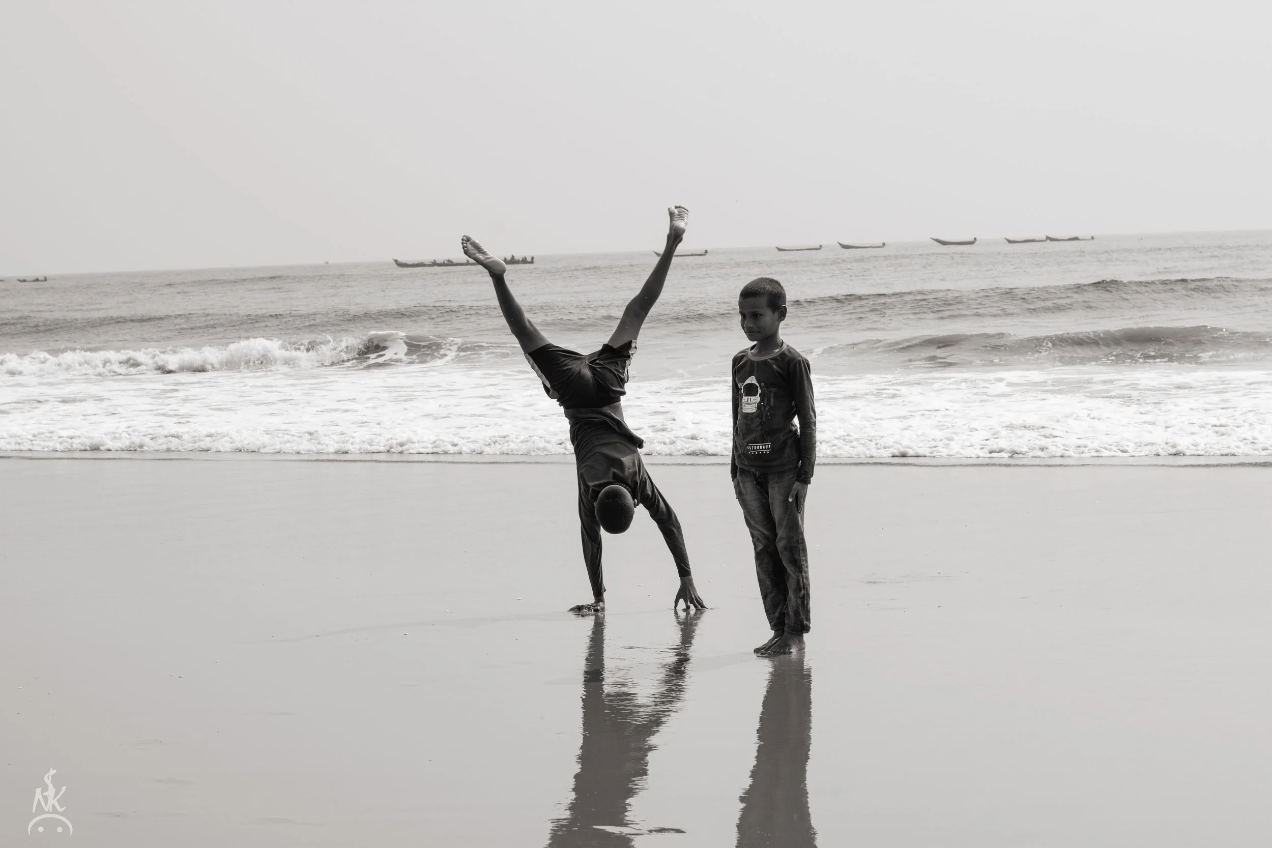 Cartwheels on the beach