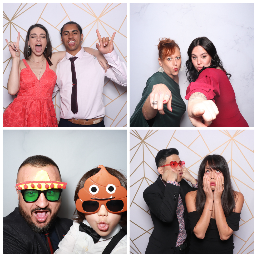 Cute Photobooth with Friends Trio Friendship