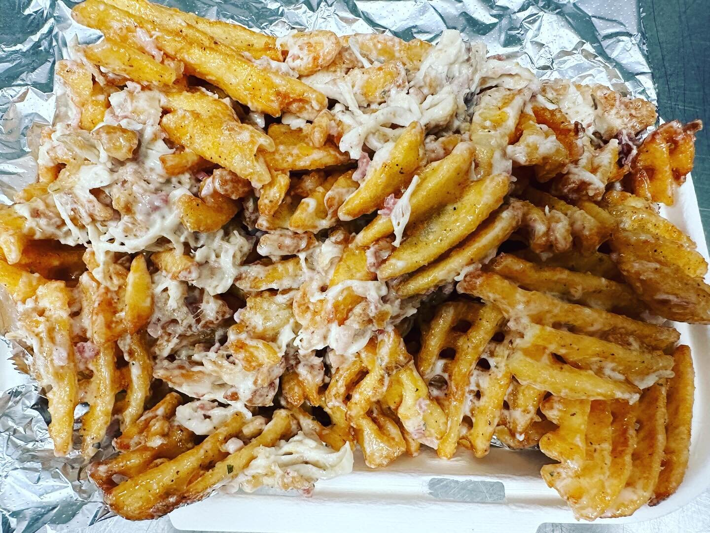 2023 is coming to an end so why not go out with a bang! Our December Special is heavily recommended by everyone who loved our Loaded Fries. Starting December 3rd, we are introducing our Chicken Bacon Ranch Loaded Fries! 

Waffle fries mixed with Chic