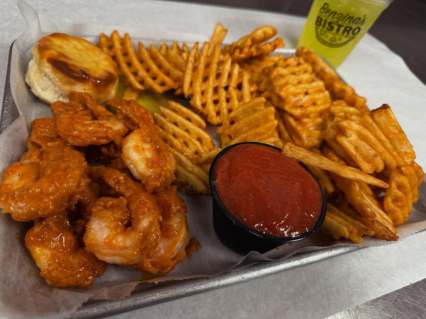 This July, while you enjoy the fireworks, we&rsquo;re bringing back a bang of our own &mdash; the Firecracker Shrimp Combo!

Ten jumbo shrimp, fried to perfection and tossed in our bold firecracker sauce, served with crispy waffle fries, a warm biscu