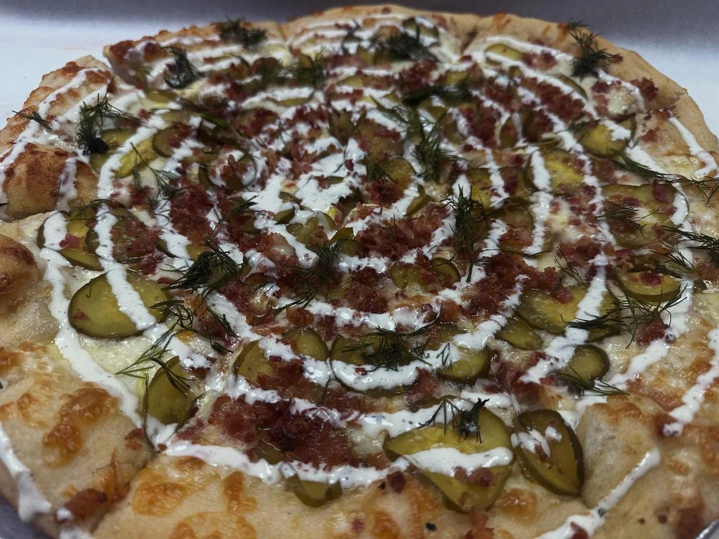 🚨 October Pizza of the Month 🚨

You asked, and we delivered! One of our best-sellers from the showcase is making a full-time appearance this month&hellip; introducing our Dill Pickle Ranch Pizza! 🥒🍕

✨ Ranch &amp; garlic butter base
✨ Melted mozz