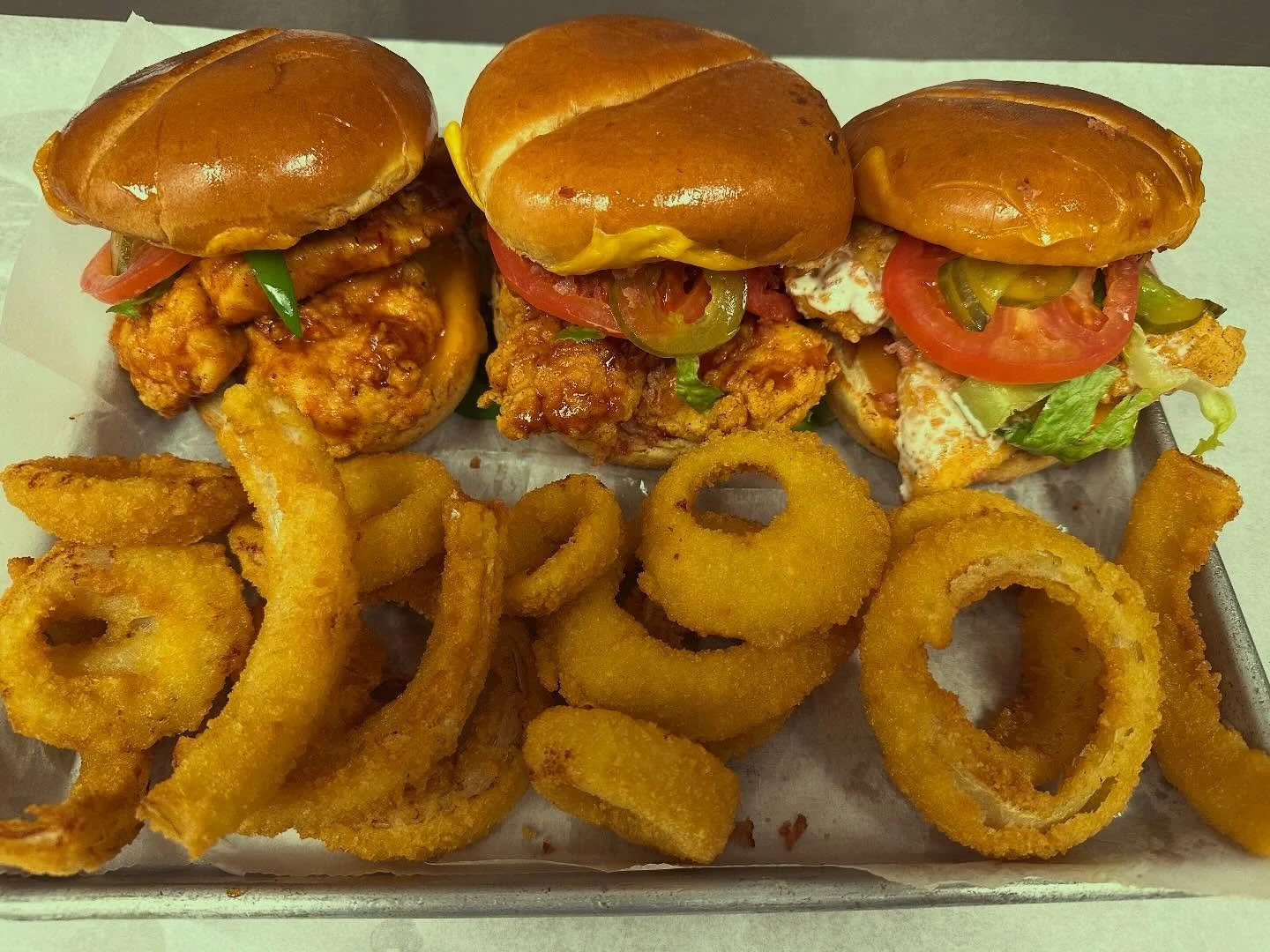 🔥 New Menu Drop Alert! 🔥
We&rsquo;re so excited for you to try some of our brand-new creations on our updated menu!

🍔 BBQ Bacon Chicken Sandwich
Two crispy chicken patties tossed in smoky BBQ sauce, topped with melted American cheese and crispy b