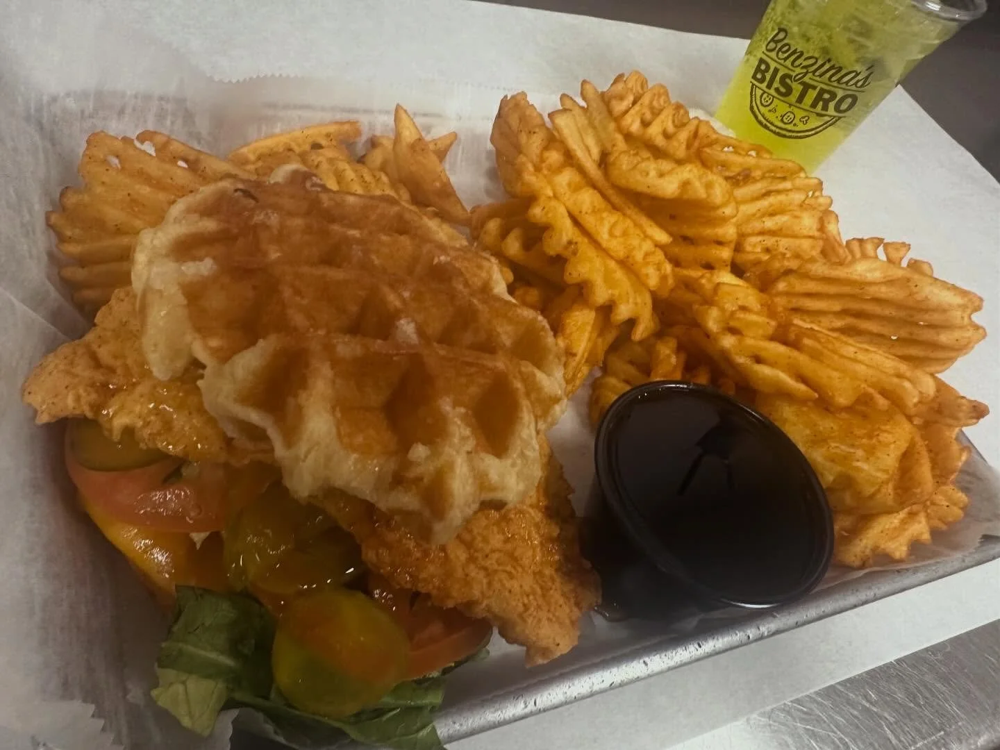 For the month of April, we&rsquo;re bringing back the legendary waffle buns you all loved 👀🔥

Introducing our Hot Honey Chicken &amp; Waffle Sandwich Combo:

Two sweet sugar pearl waffle buns stacked with a crispy chicken patty, melted cheddar chee