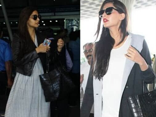 Sonam Kapoor's airport look includes an all black outfit and Hermès Kelly  bag worth Rs. 5.5 lakh 2 : Bollywood News - Bollywood Hungama