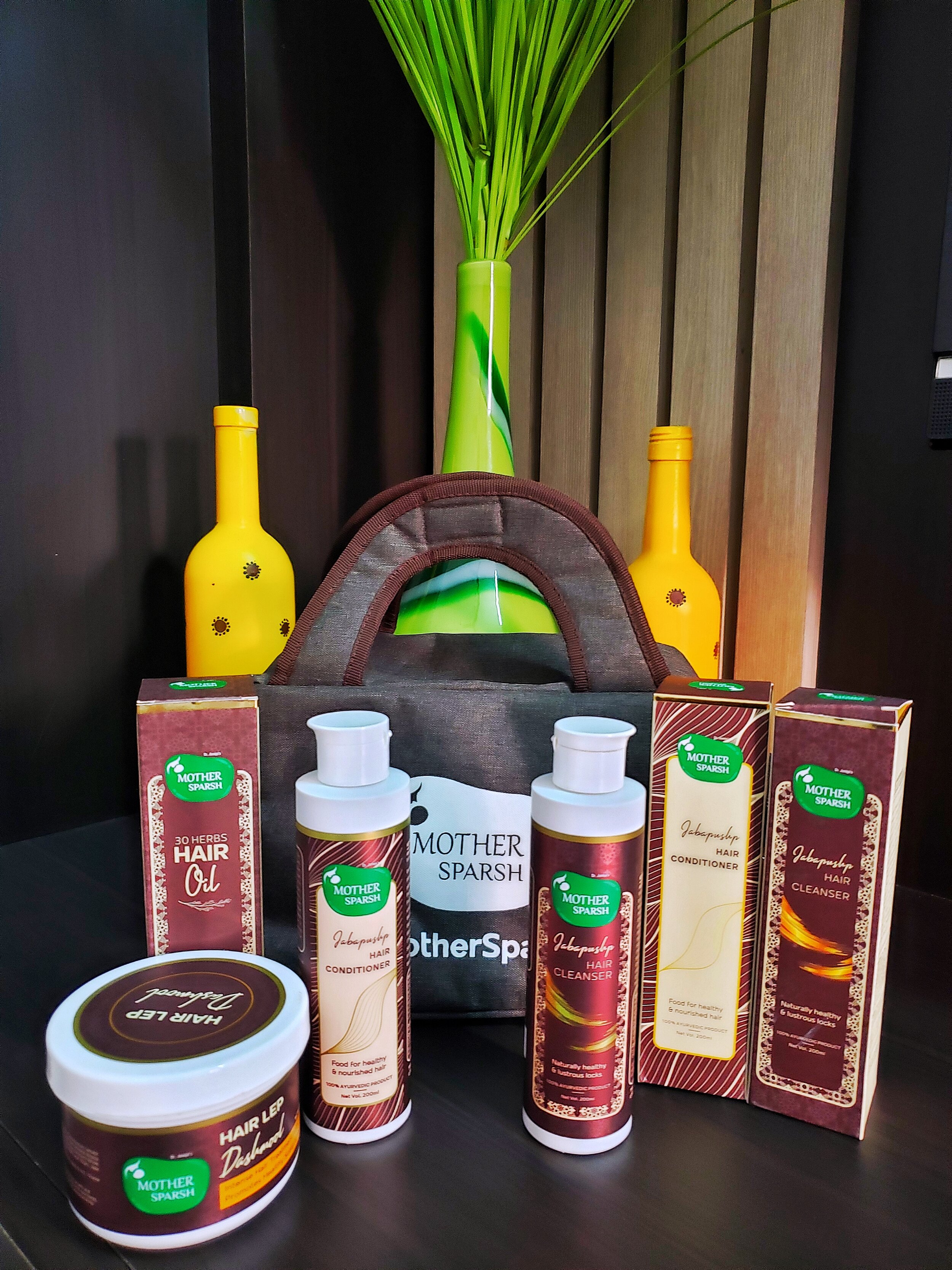 MOTHER SPARSH - Intense Hair Treatment Kit, Hair Lep, Hair Oil, Hair Cleanser, Hair Conditioner — The Stylish Travelling MOTHER SPARSH - Intense Hair Treatment Kit, Hair Lep, Hair Oil, Hair Cleanser, Hair Conditioner — The Stylish Travelling