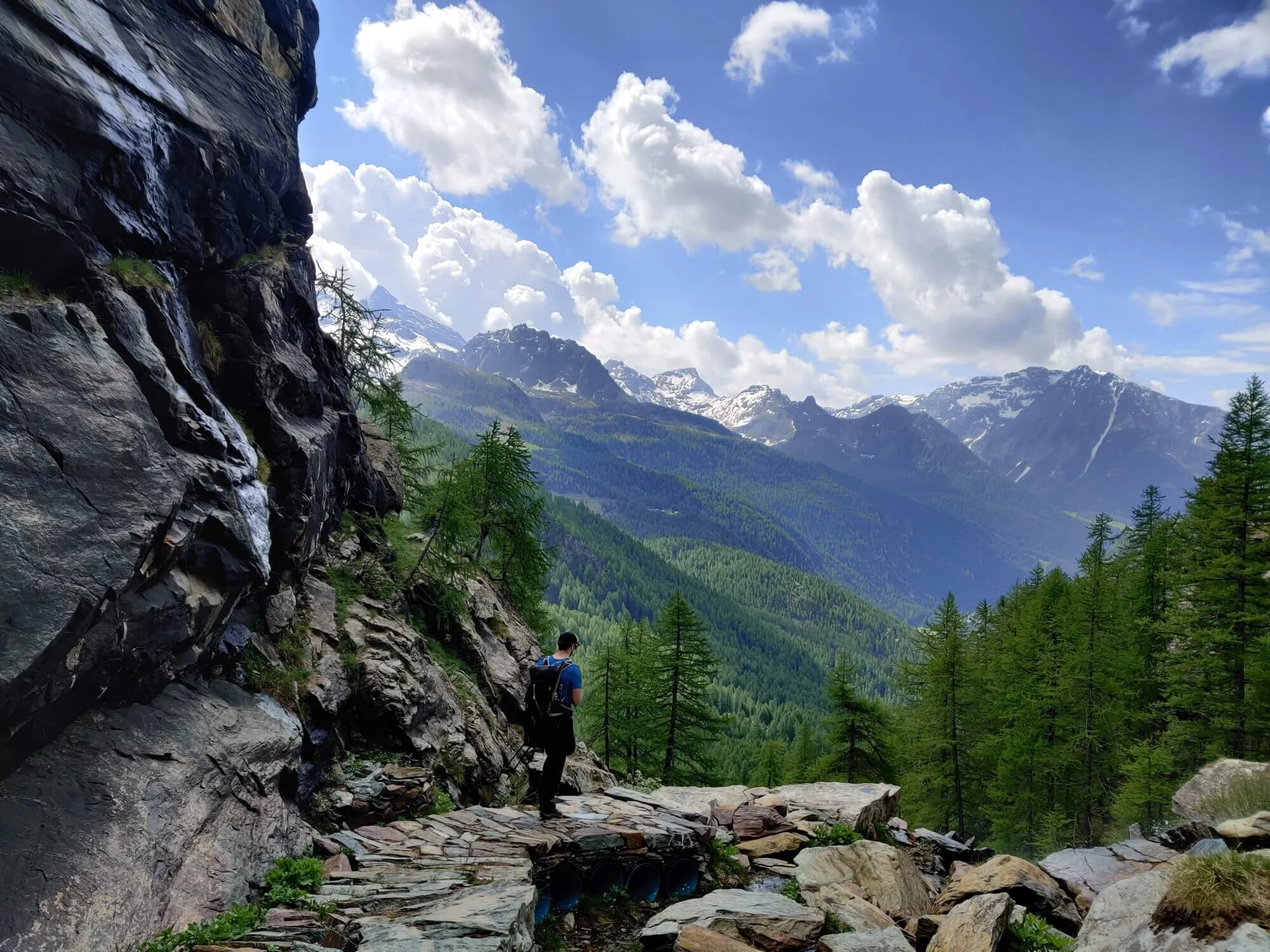 High mountain scenery on the Tour of Monte Rosa