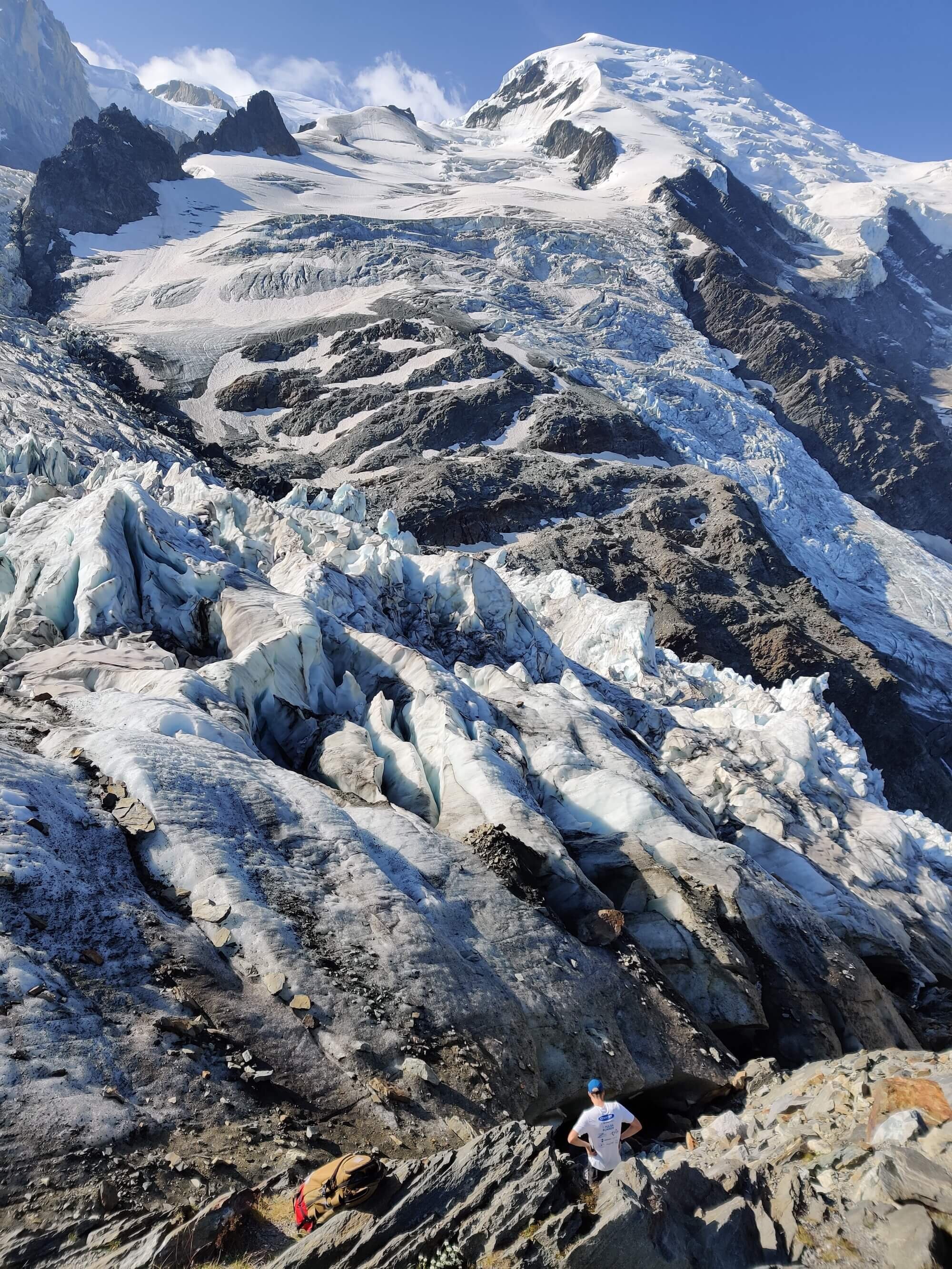 La Jonction: The junction of Glacier de Taconnaz and Glacier des Bossons