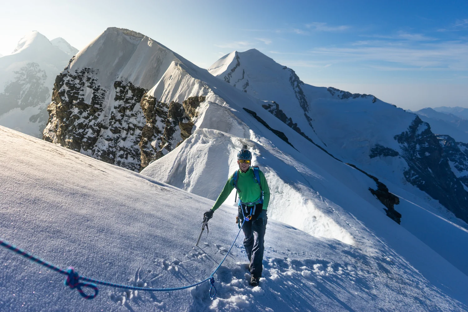 Breithorn summit above the Tour of Monte Rosa