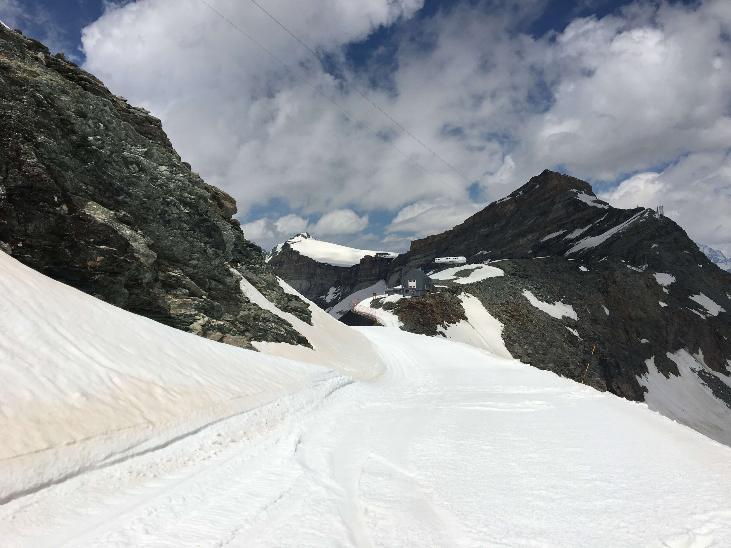 Graded trail to Theodul pass (June)