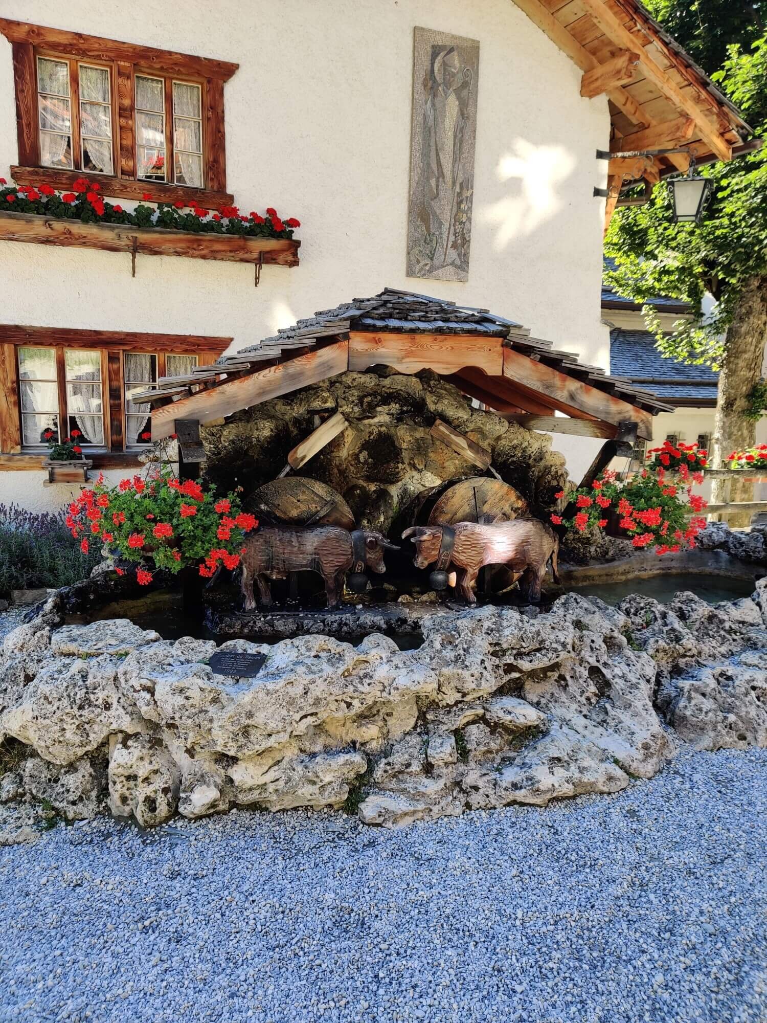 Wood carvings in the village of Grimentz