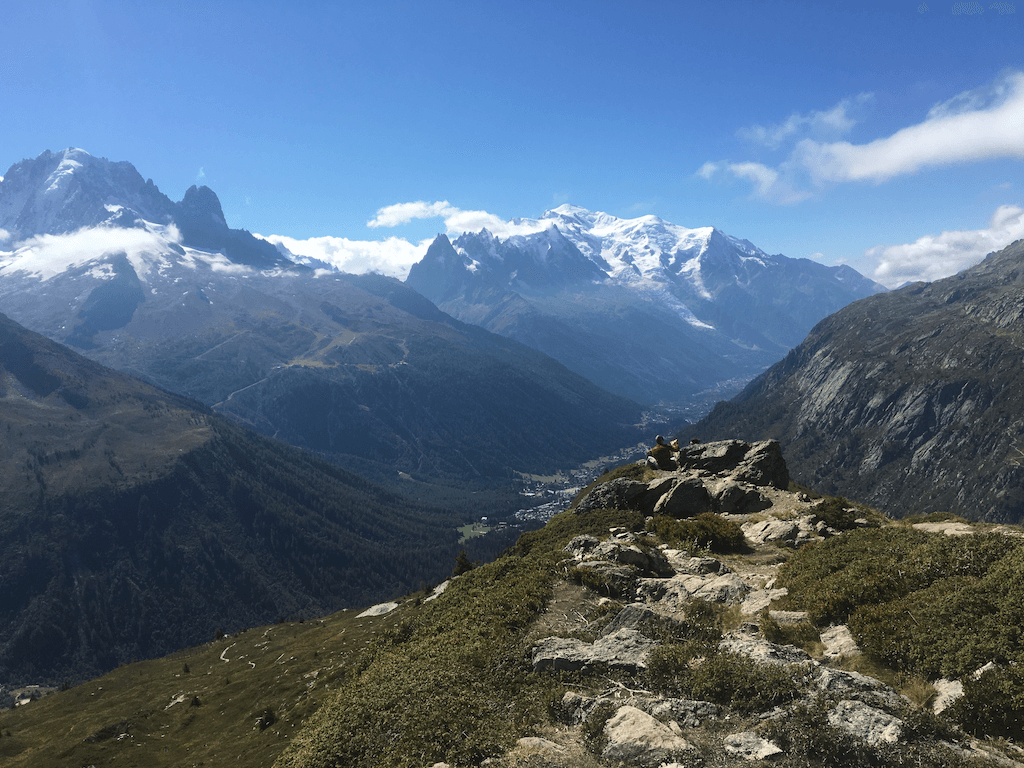 View from Aiguillette des Posettes in Summer