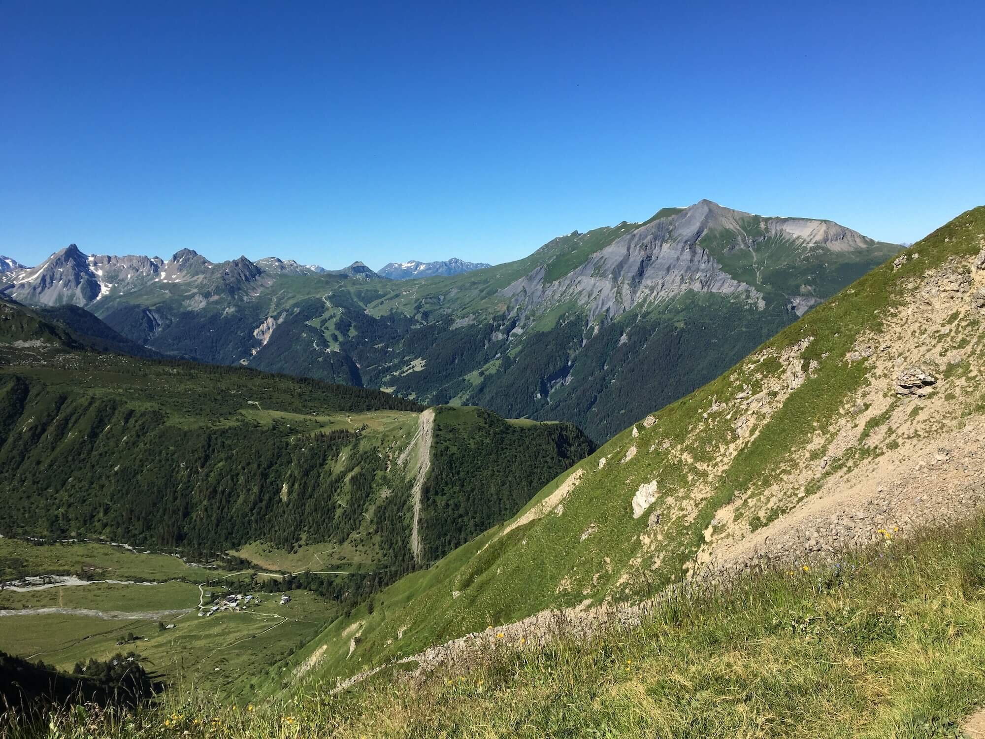 At Col de Tricot looking South over Miage