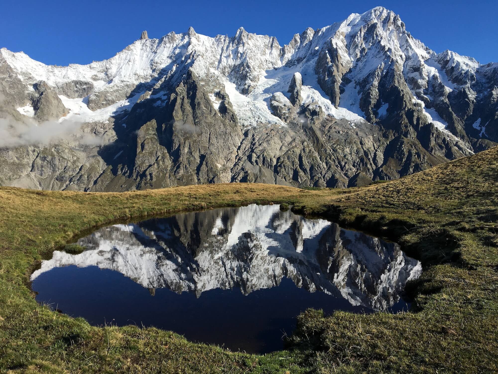 Small lakes along the ridgeline