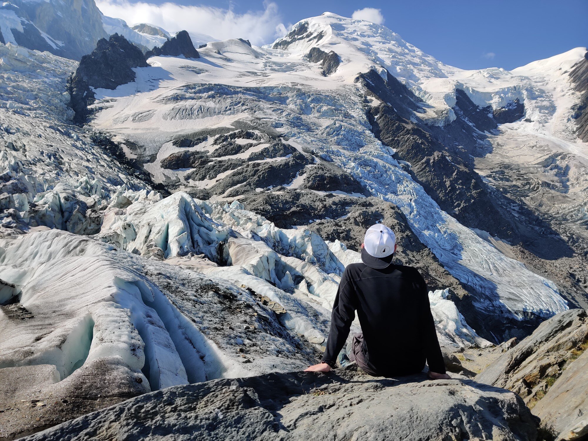 La Jonction: The junction of Glacier de Taconnaz and Glacier des Bossons