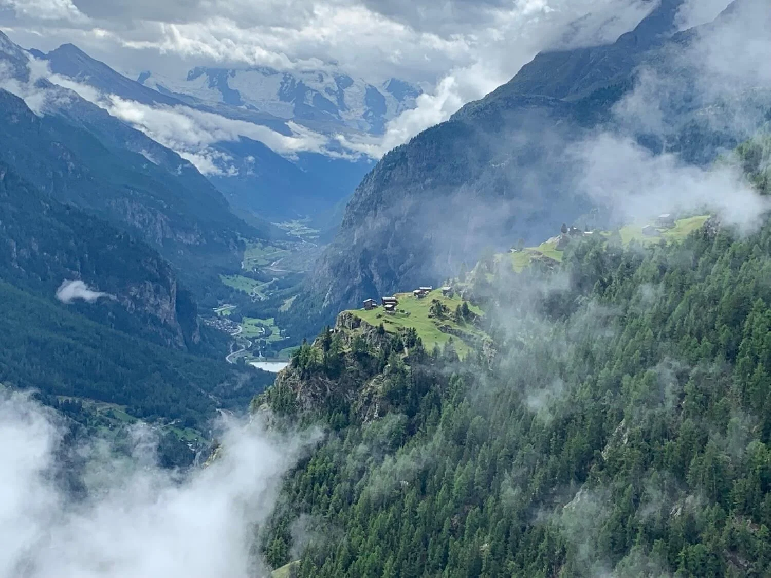  Summer hamlets high above the Mattertal Valley, Jungen on the Walker’s Haute Route. 