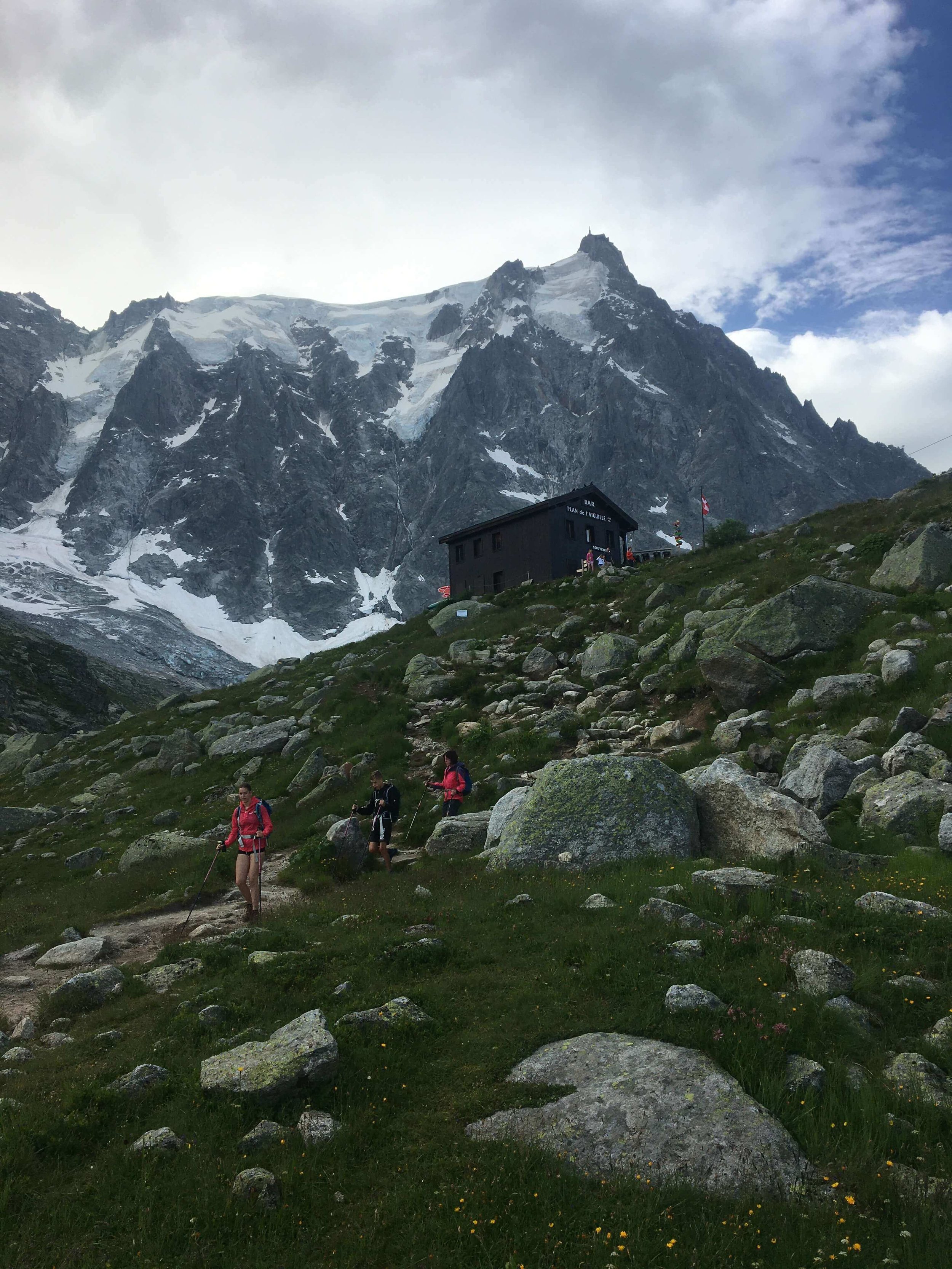 View up to Aiguille du Midi