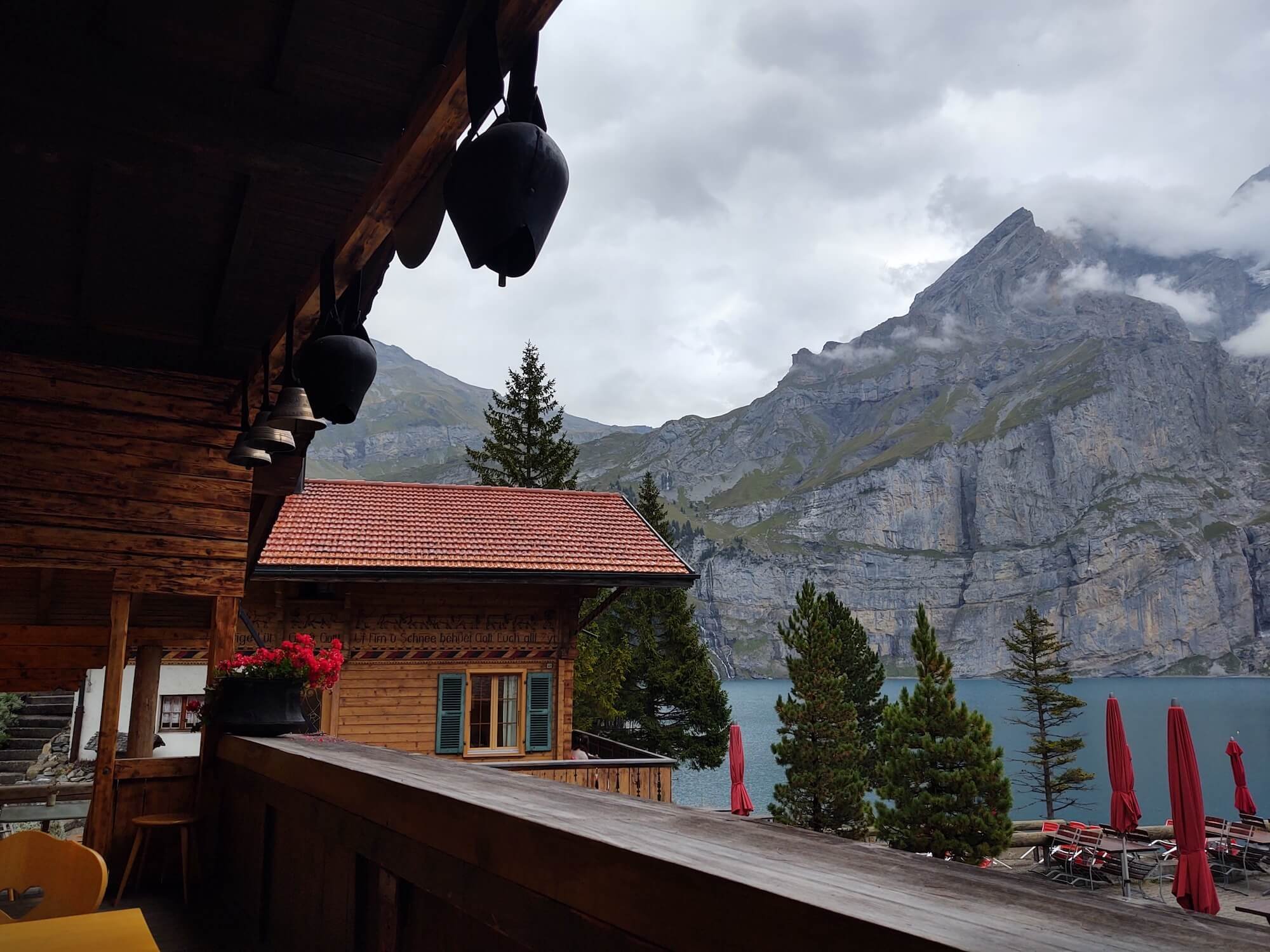 Our chalet looks right over Oeschinensee