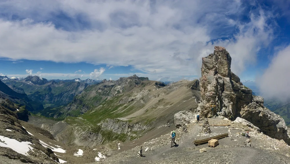High mountain terrain at Hohtürli Pass