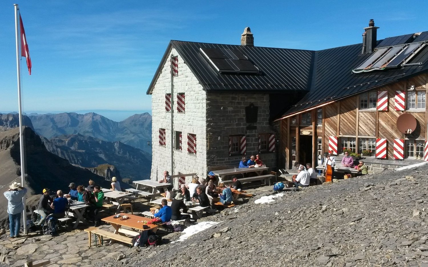 Blüemlisalphütte mountain hut in the Bernese Oberland