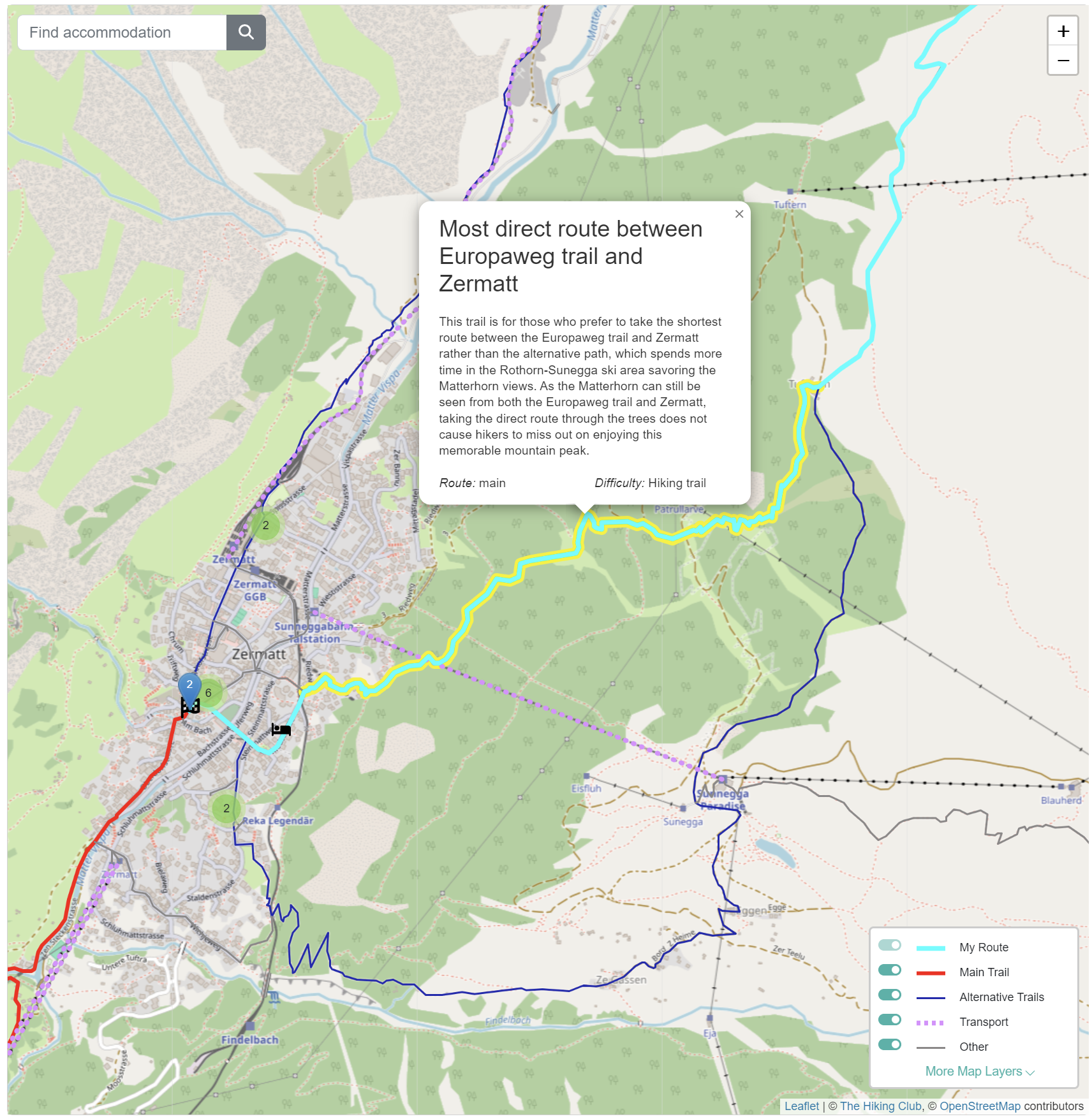 5. Sunegga ski area (Sunegga to Zermatt)