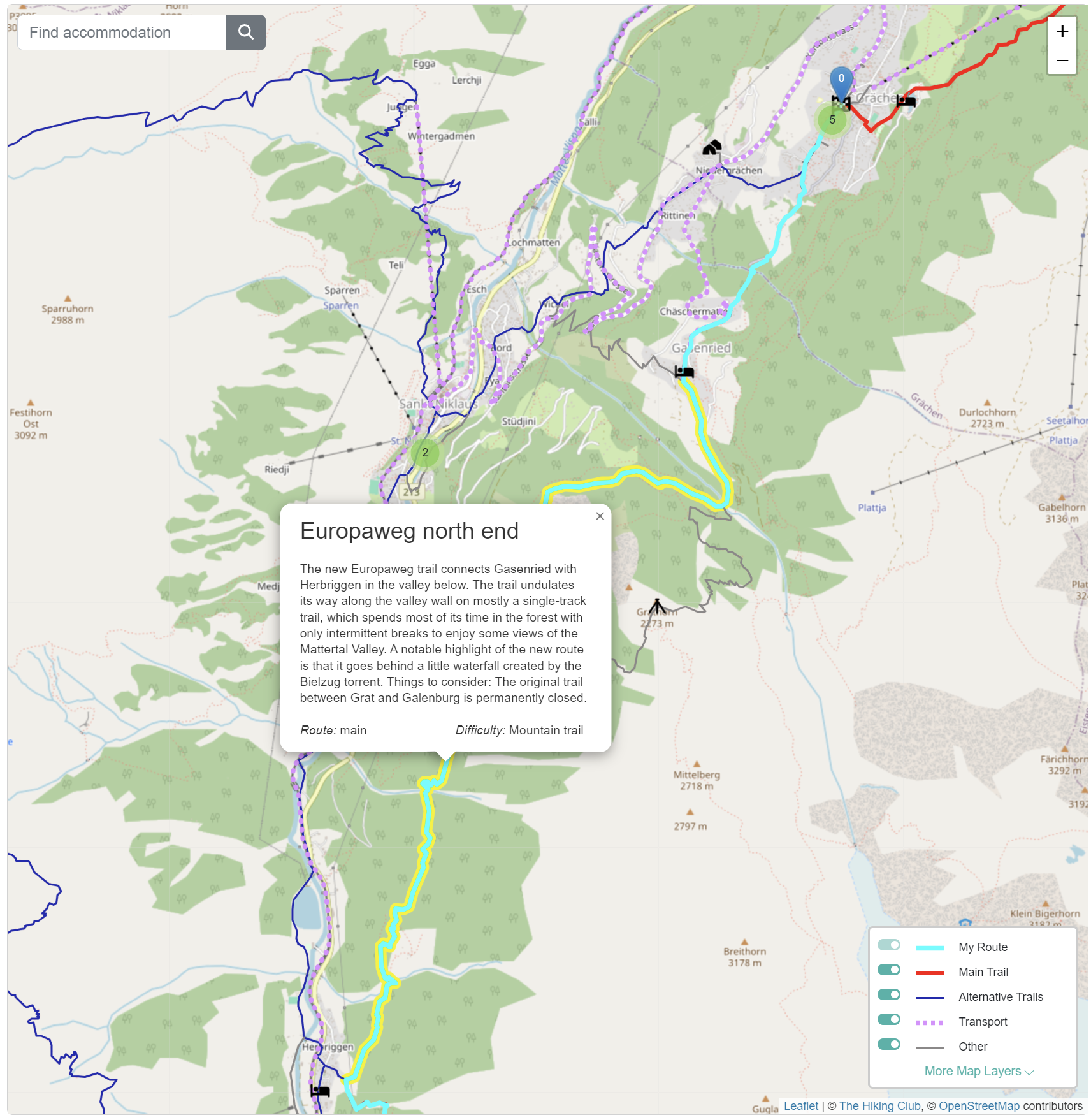 1. Europaweg North End (Grachen to Herbriggen)