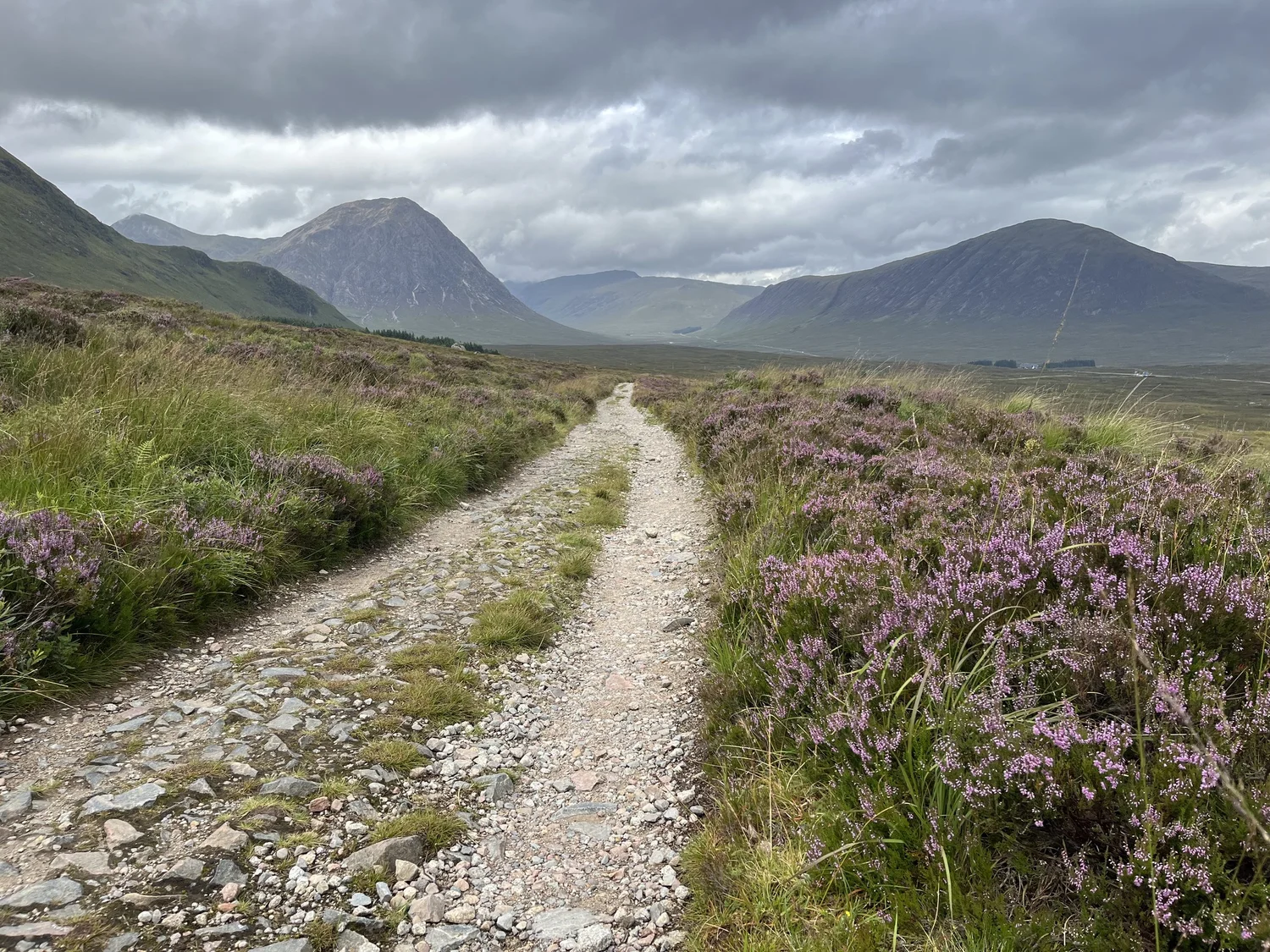 West Highland Way trail approaching Glencoe