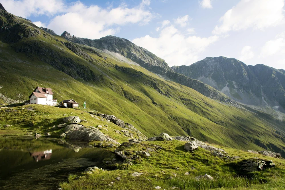 Mountain scenery in the Stubai Alps along the Stubai High Trail