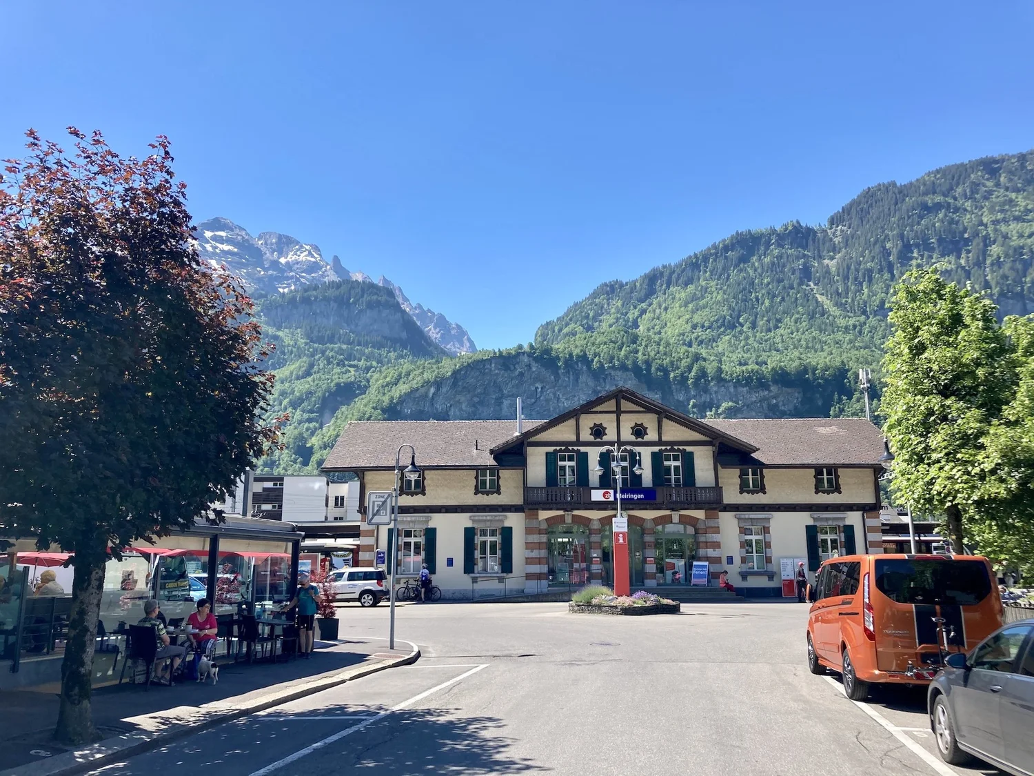 Meiringen railway station at the eastern end of the traverse