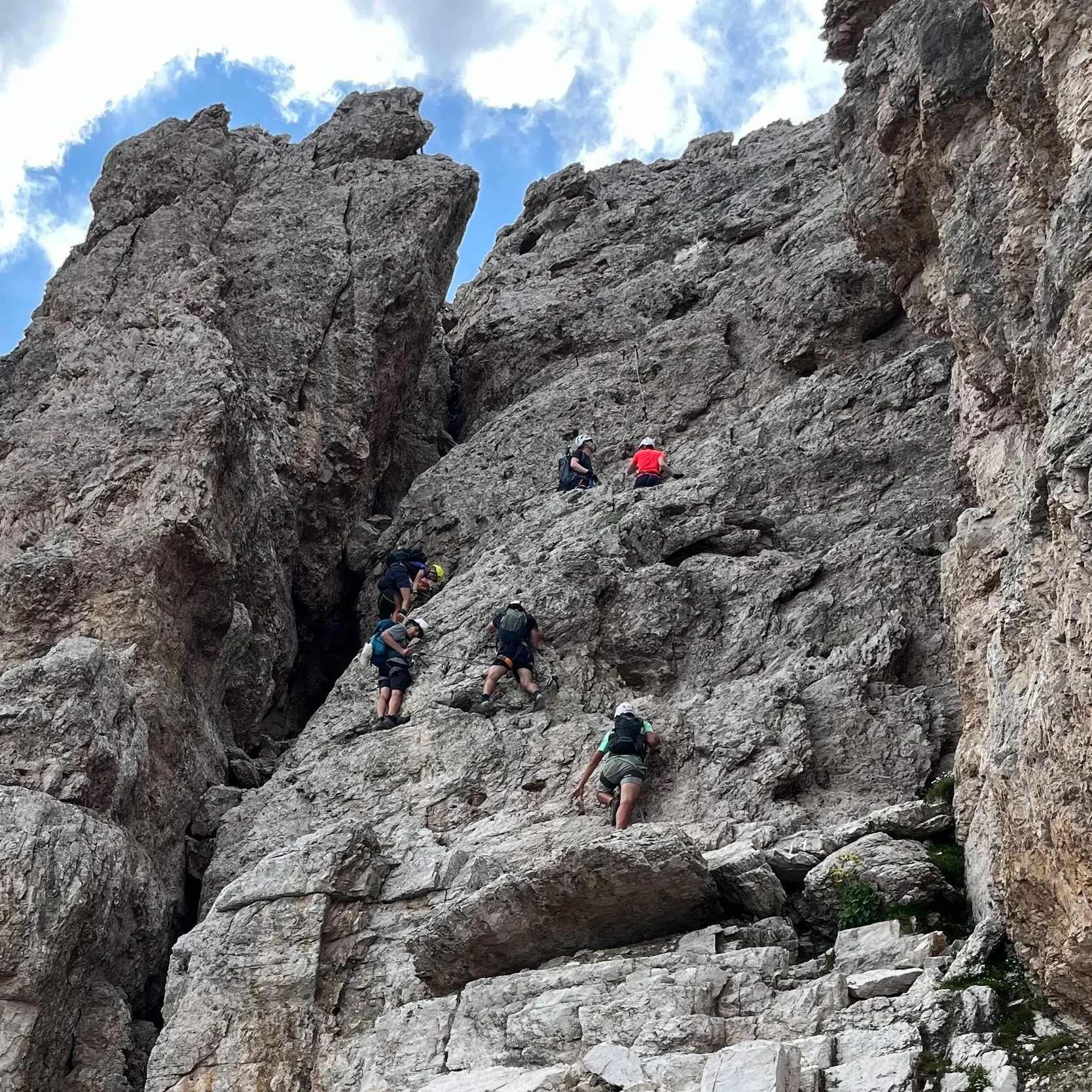 Via Ferrata Monte Averau in the Dolomites
