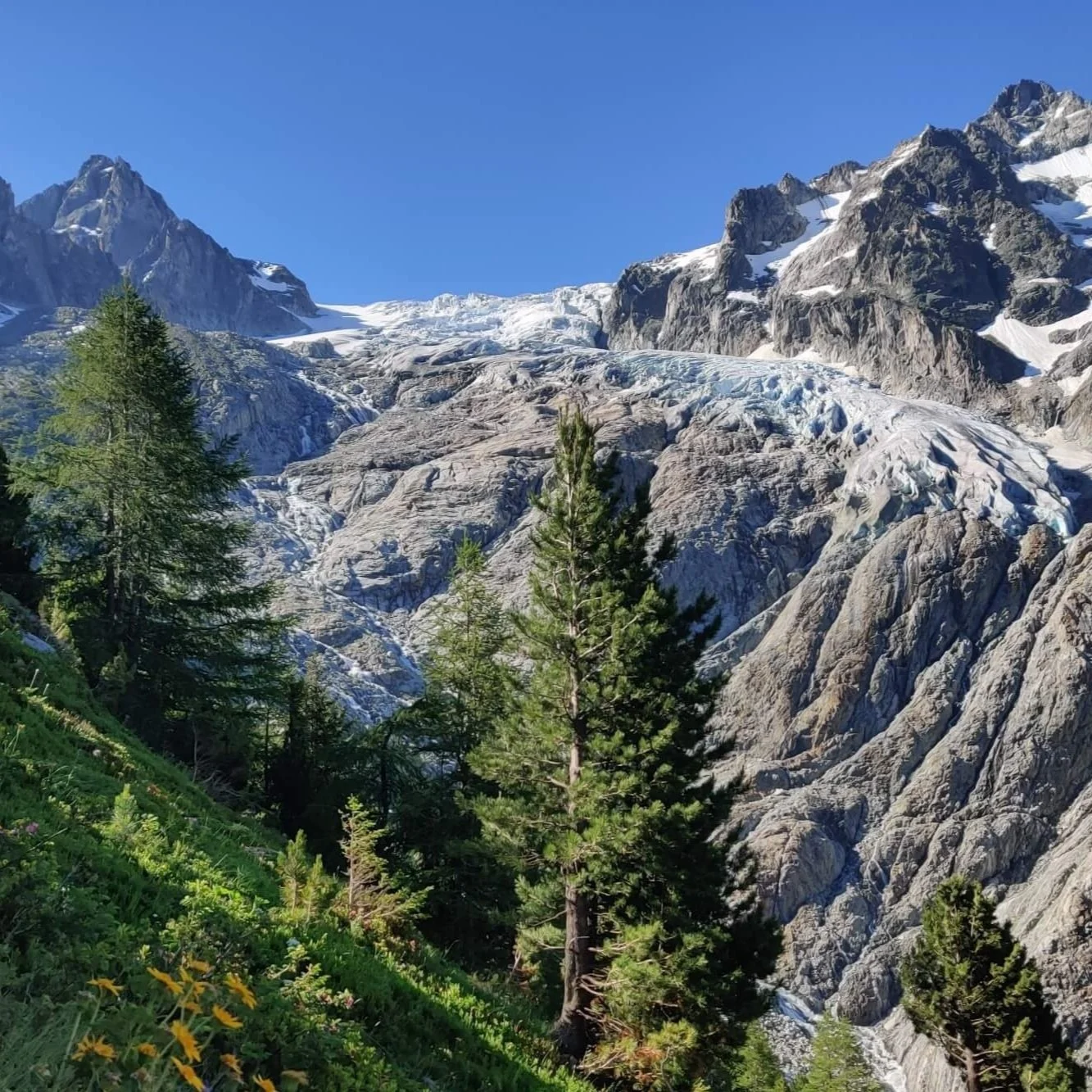 Trient Glacier viewed from the Fenêtre d’Arpette alternative route