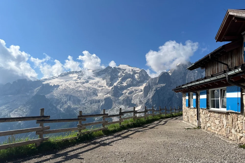 Rifugio accommodation in the Dolomites along the Alta Via 2