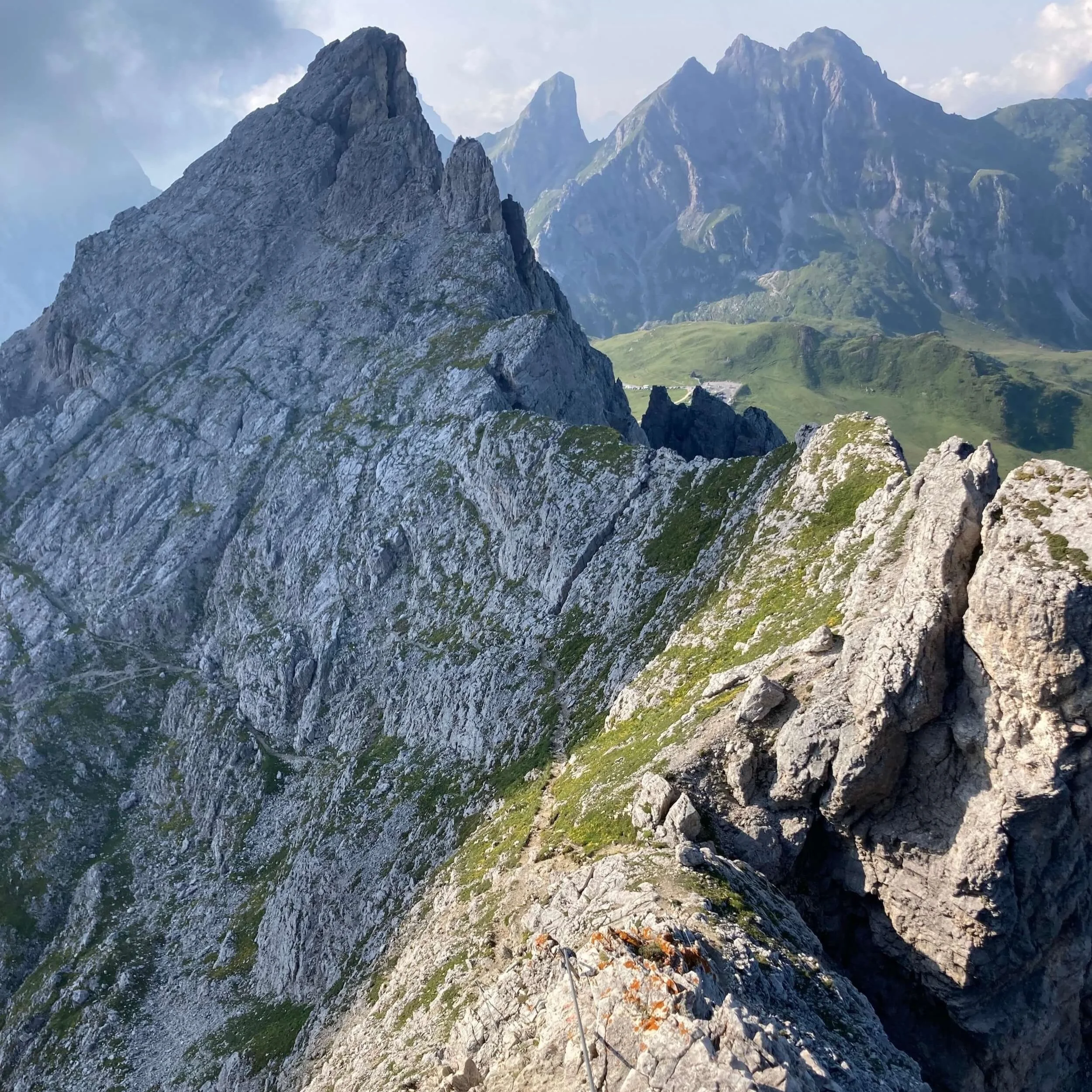Via Ferrata Ra Gusela near Passo Giau