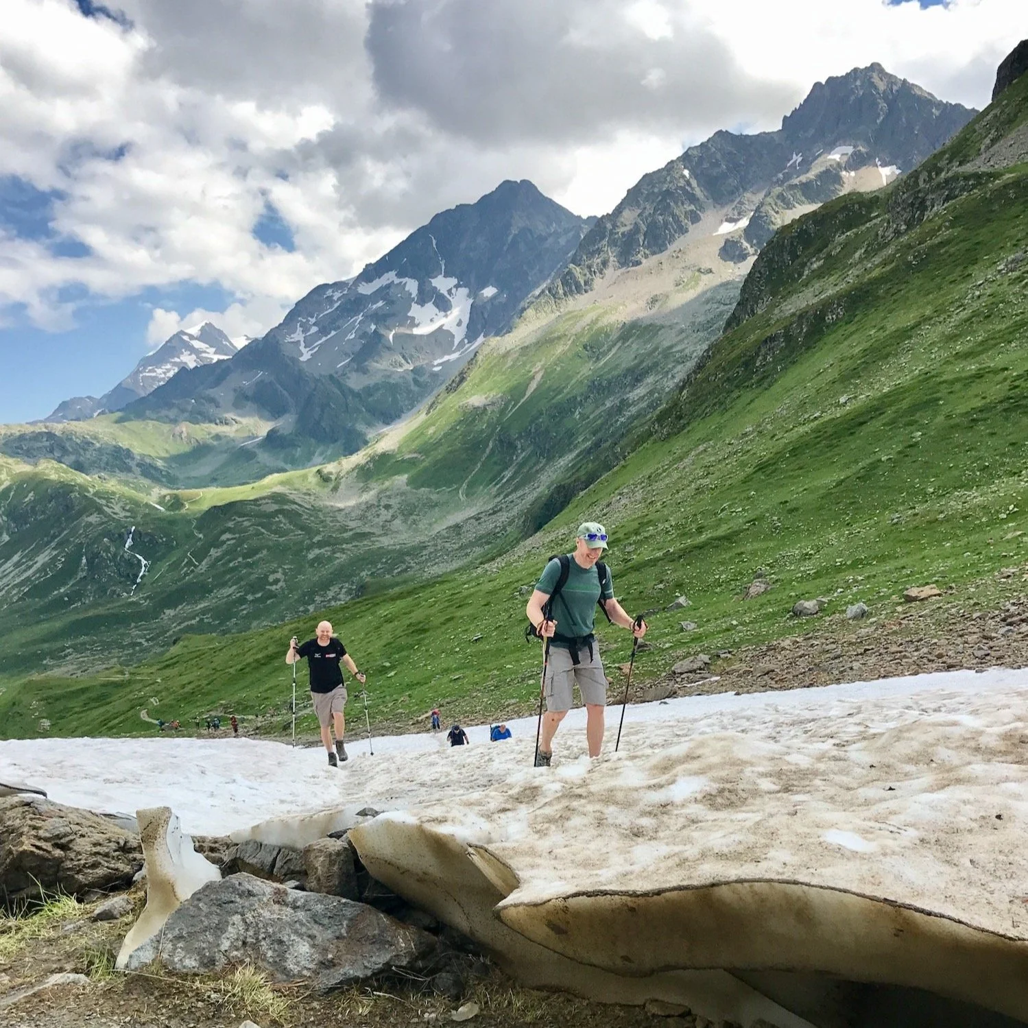 Snow on a Jungfrau region trail in early season