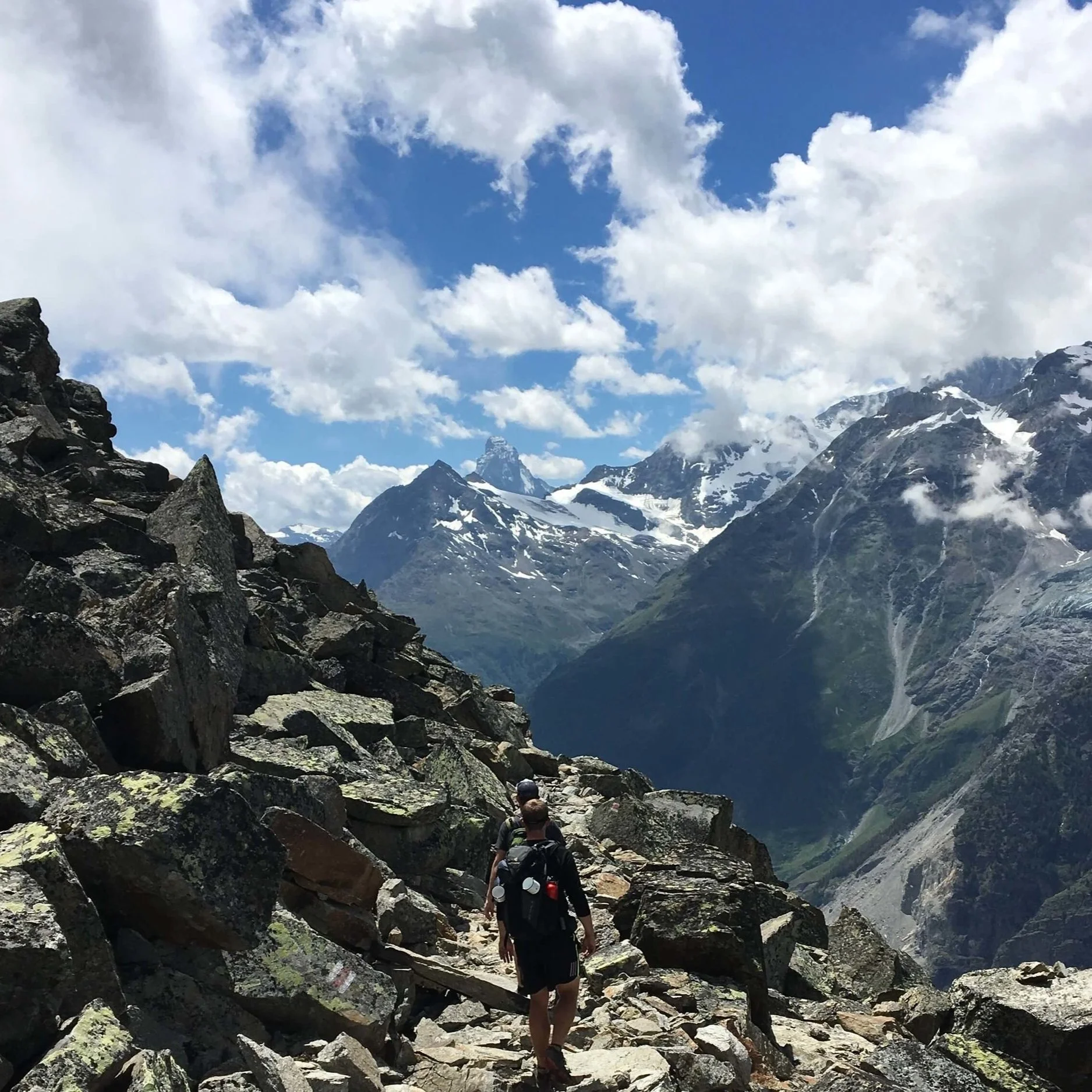 Mountain trail along the Walker's Haute Route