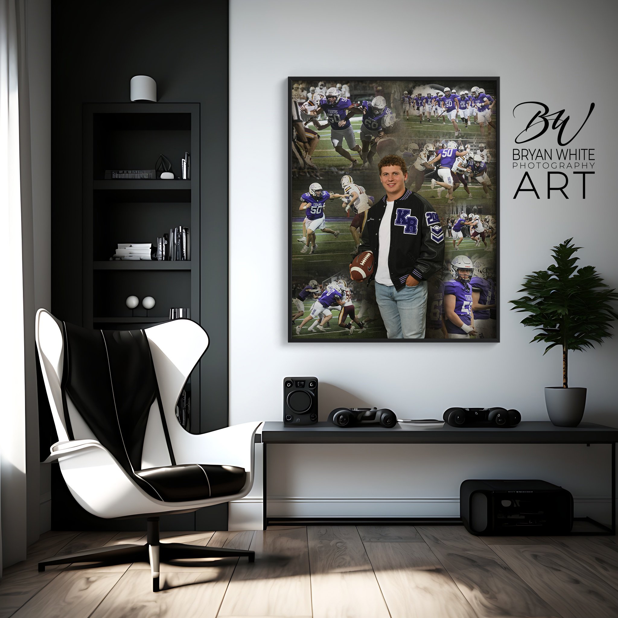 Bryan White Photography + Art Senior Sports Collage Football Gamer
