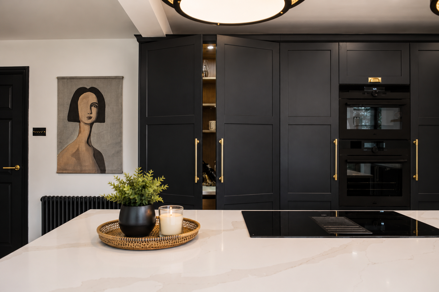 everfine-allen-kitchen-hidden-pantry-doors-open-quartz-island.png