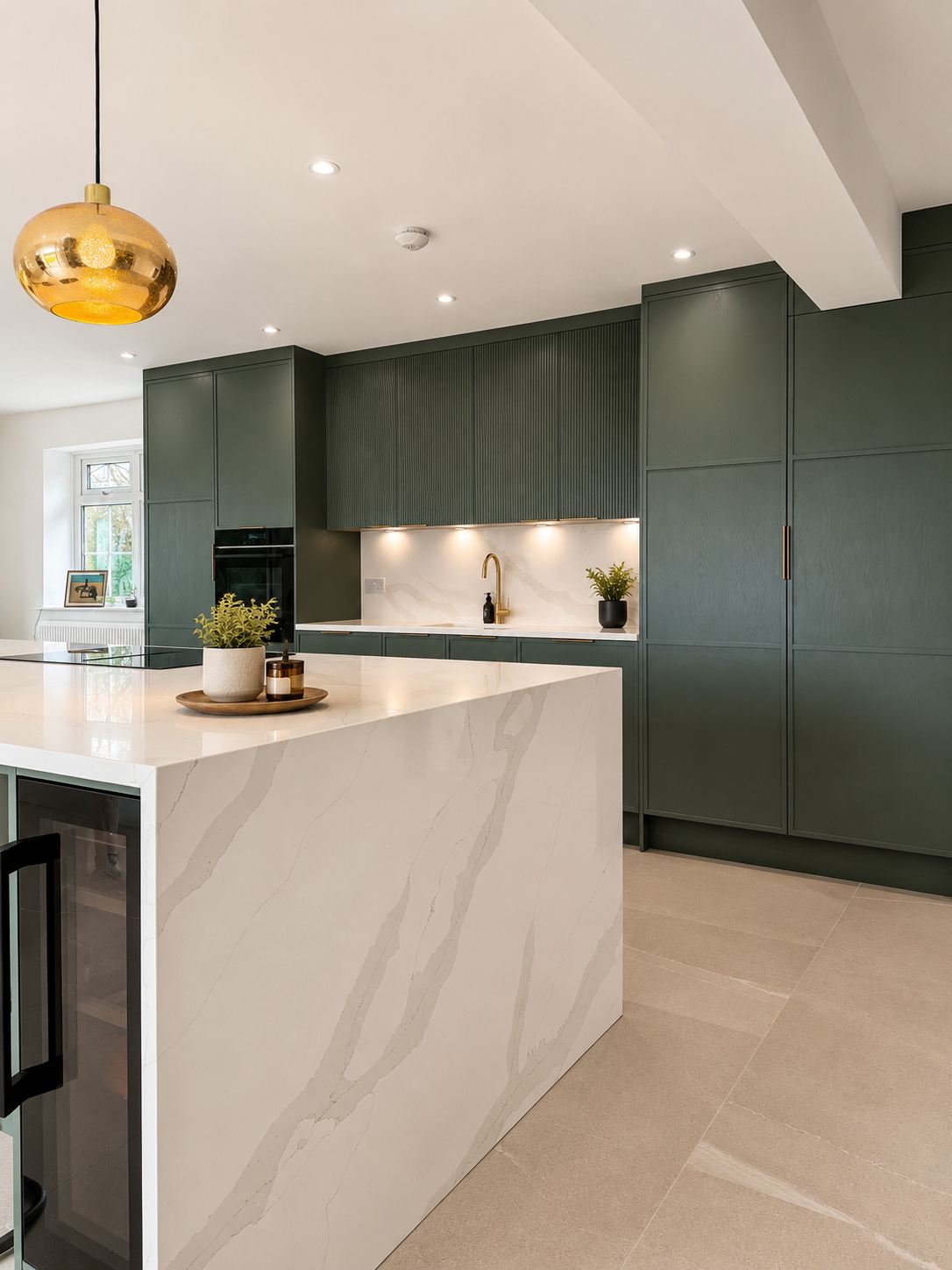everfine-hilton-kitchen-waterfall-quartz-tall-green-larders.png