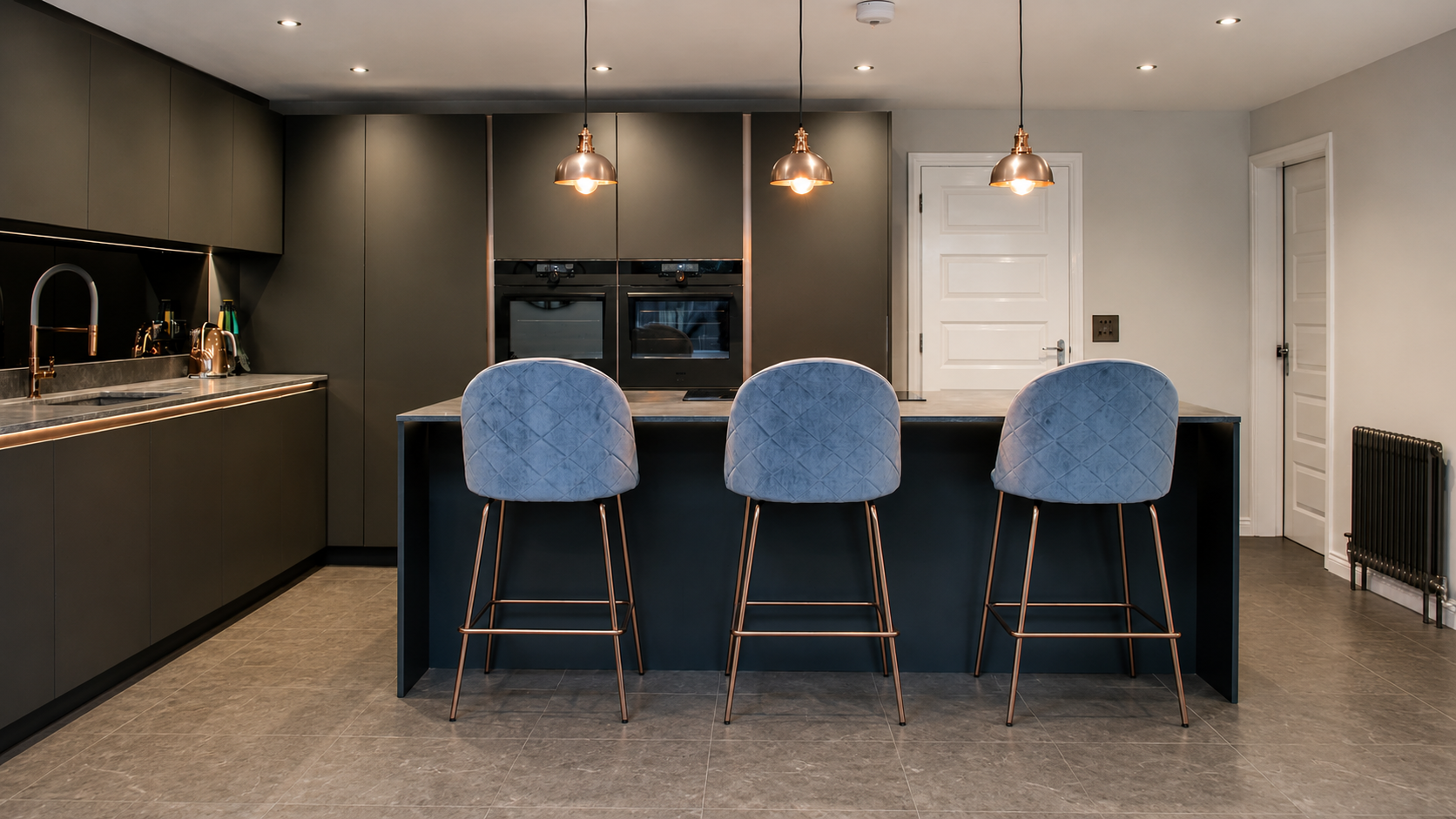 everfine-bielby-project-dark-kitchen-island-blue-velvet-bar-stools.png