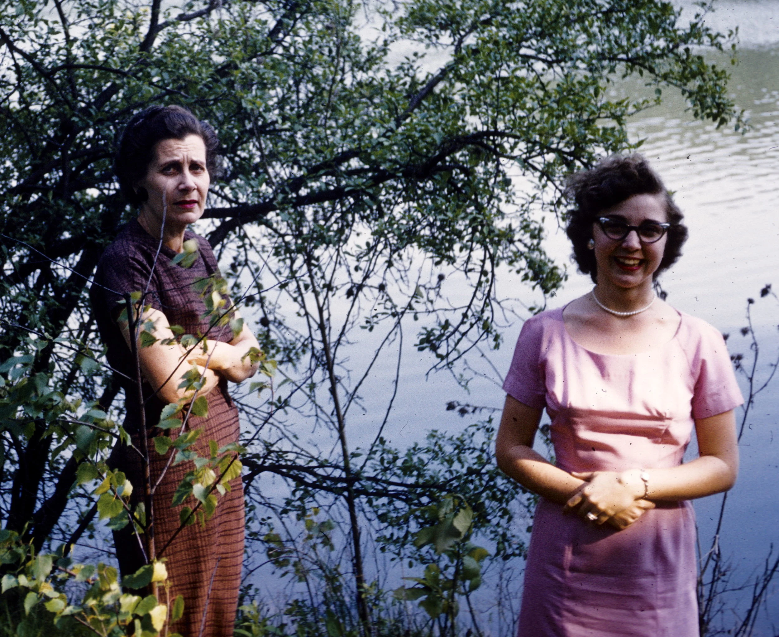 Grandma Lenore and Mom, 1959.