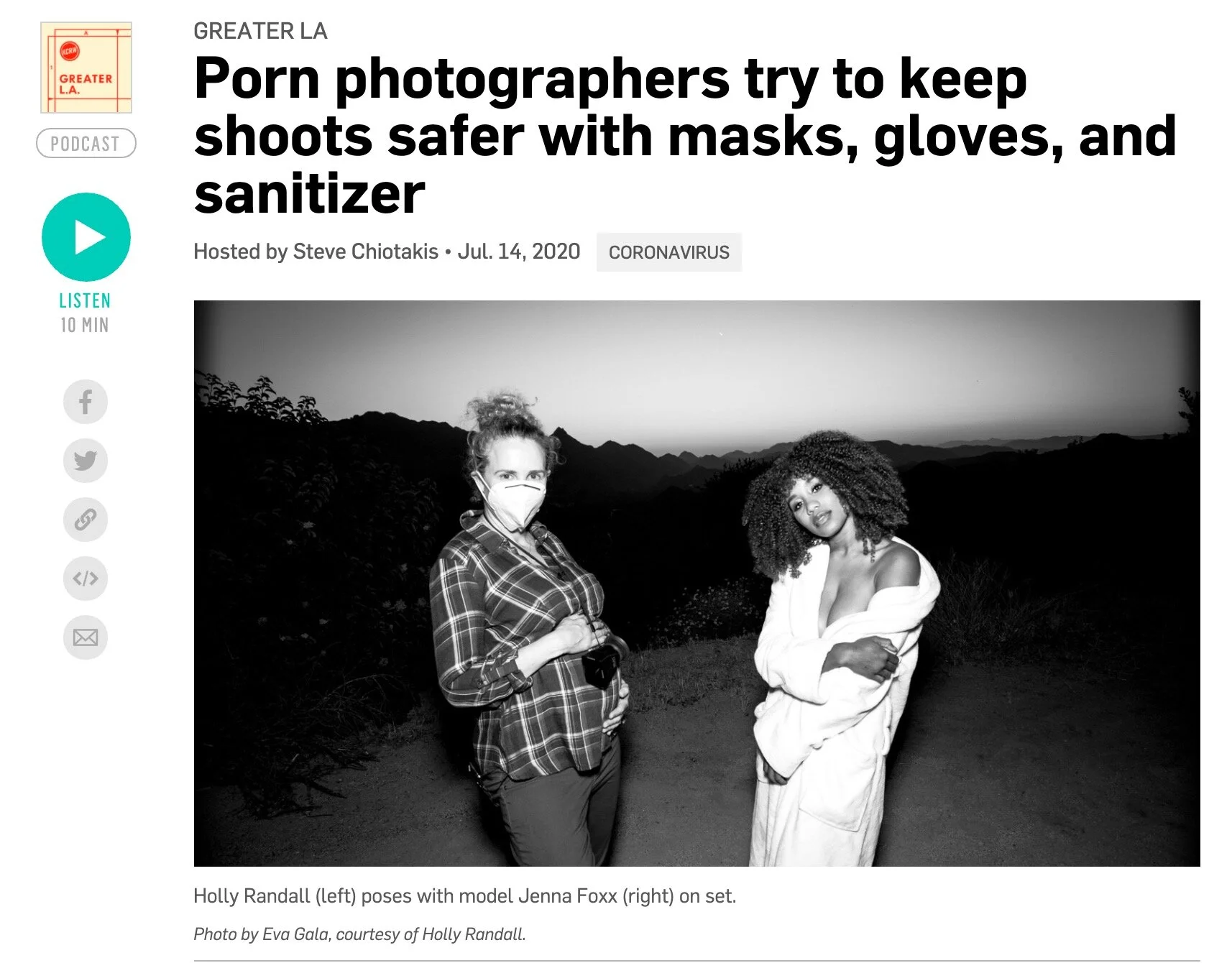 Holly Randall Interviewed for KCRW's Greater L.A