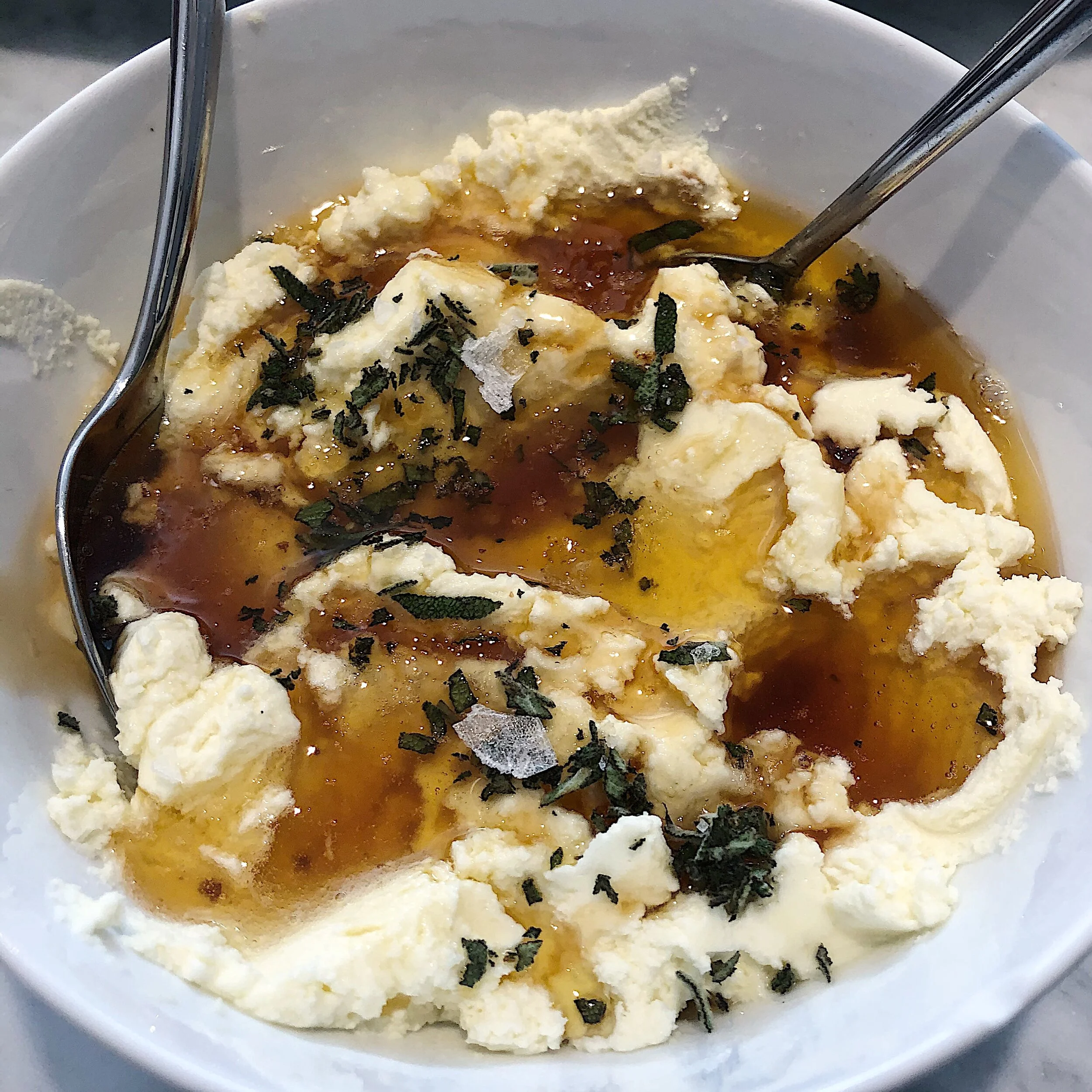 Homemade Ricotta and Brown Butter Ricotta Dip