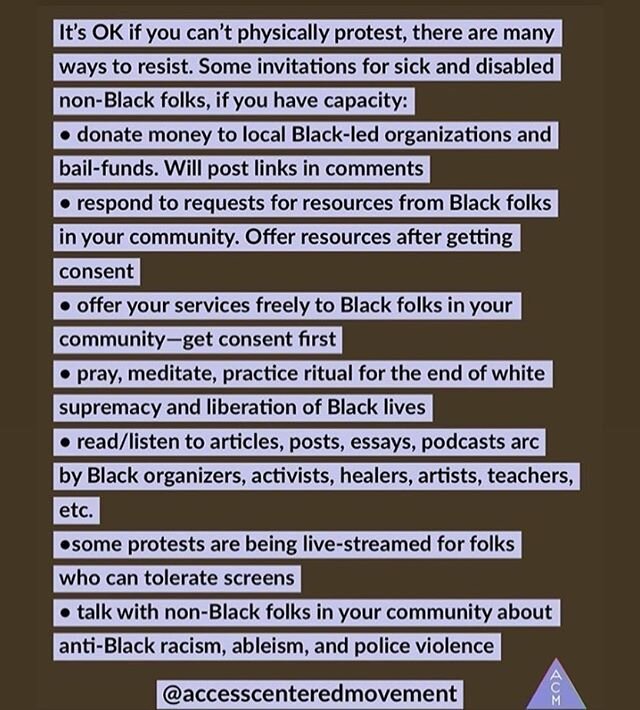 Strategy means everyone can play a part, Please tag any resources below that people can access from where they are now. 
Thank you all who are supporting and using your bodies and minds to start figuring some stuff out.
If your not talking strategies