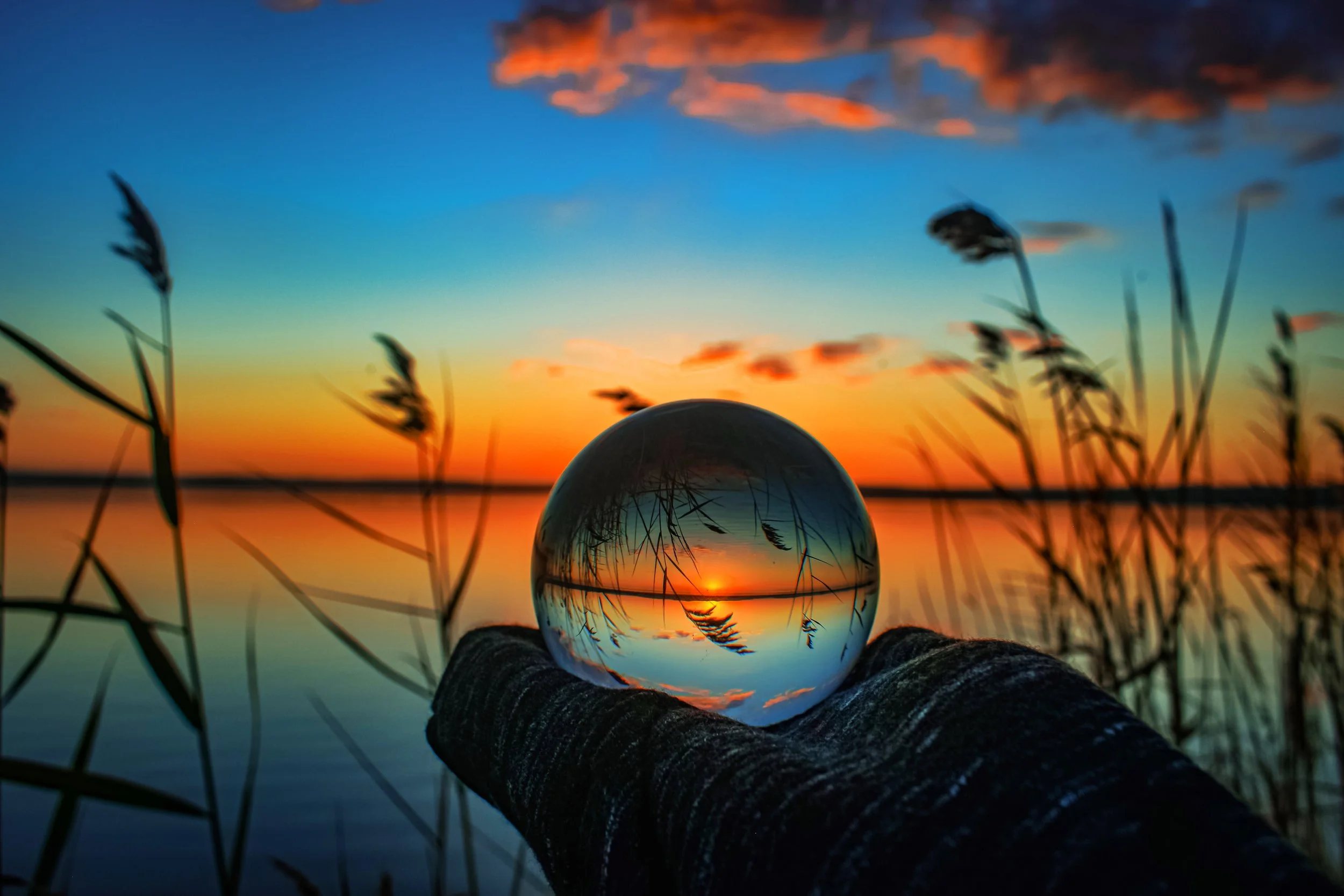 creative-crystal-lens-ball-photography-lake-with-greenery-around-dawn.jpg