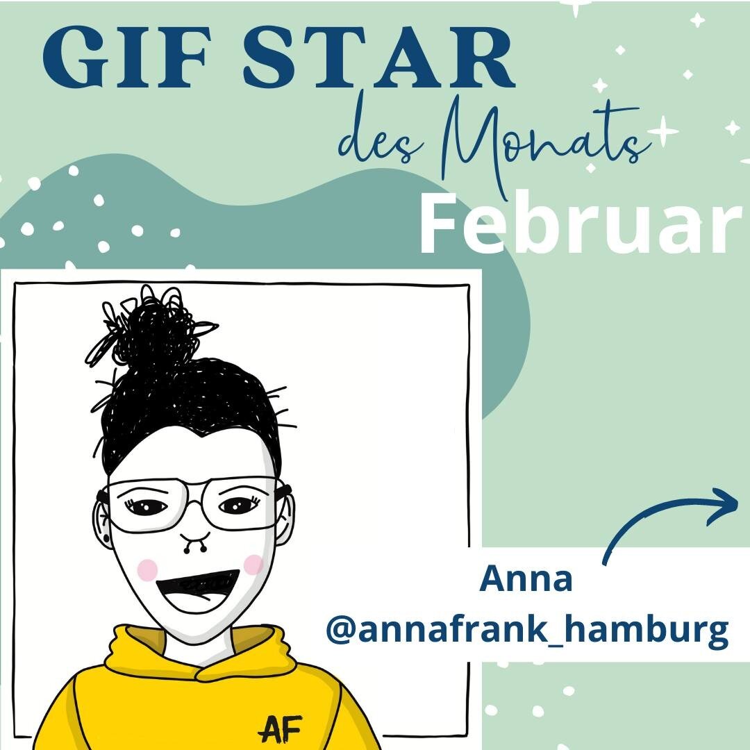 Wir feiern! 🎉 Den GIF Star des Monats Februar, die liebe Anna @annafrank_hamburg 😊 
Sie war bei der letzten Runde von &quot;Faszination GIF &amp; Animation&quot; dabei und hat den Kurs wirklich gerockt! Und dabei hat sie so viele tolle Ideen und Go