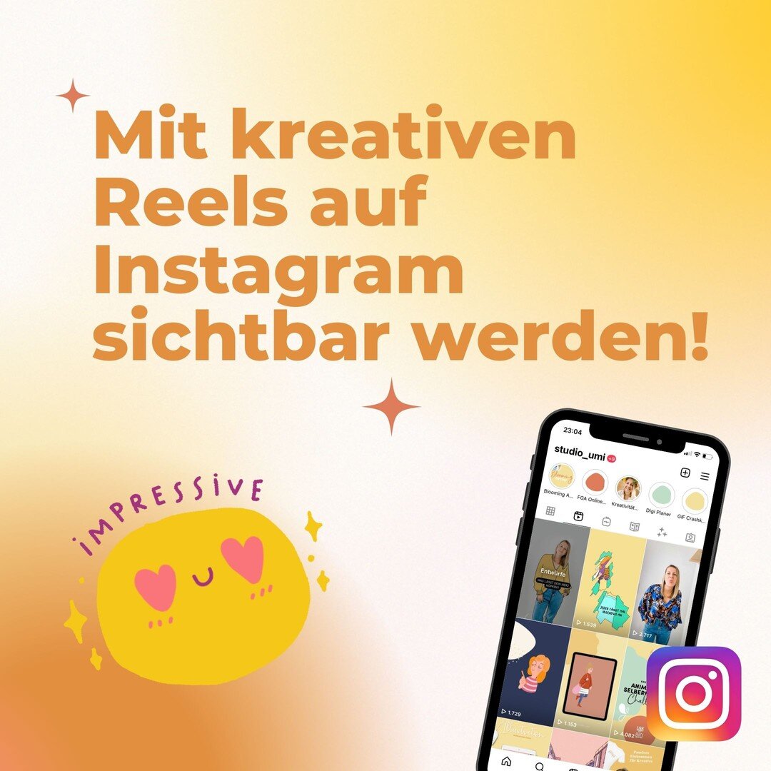 😍 Nutzt du schon die Power der Reels auf Instagram? 

Der Trend h&auml;lt weiter an und ich kann dir sagen: Es steckt ein riesiges Potential drin, das du als Kreative*r unbedingt aussch&ouml;pfen solltest! Und mit Animation kannst du deine Reels so 