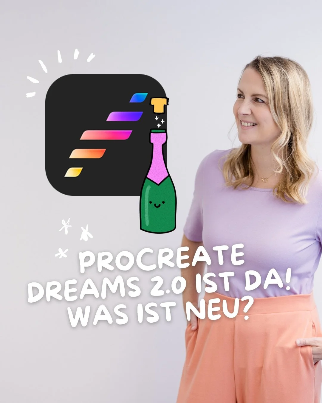 ✨ Procreate Dreams 2.0 ist da und alles ist anders! 😱

Die App wurde komplett &uuml;berarbeitet und bringt richtig viele neue Features mit:

- Transformieren und Skalieren 
- Animationspinsel Sammlung
- GIF-Export (endlich!)
- Und das neue Daumenkin